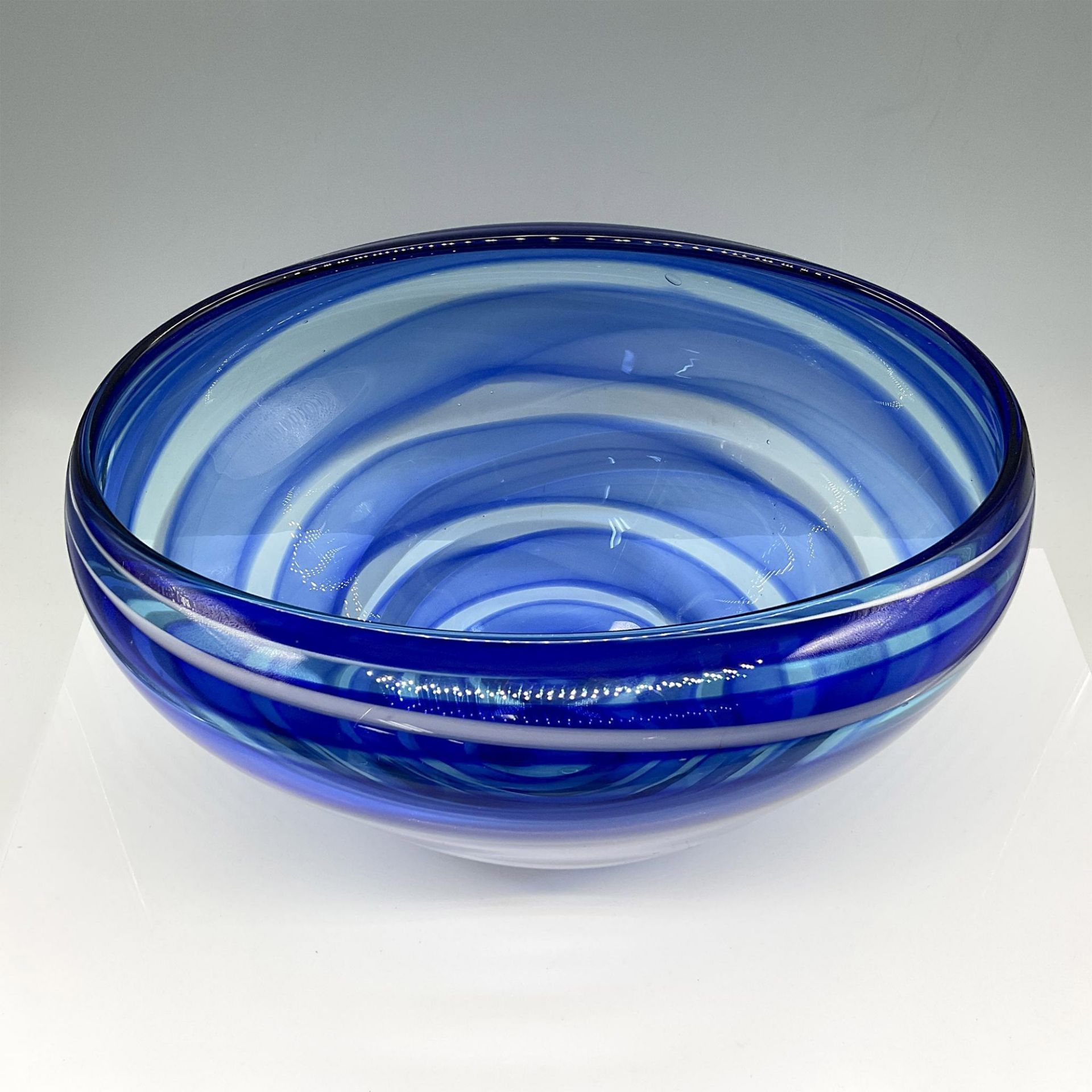 Evolutions by Waterford Crystal Spiral Blue Bowl - Image 2 of 3