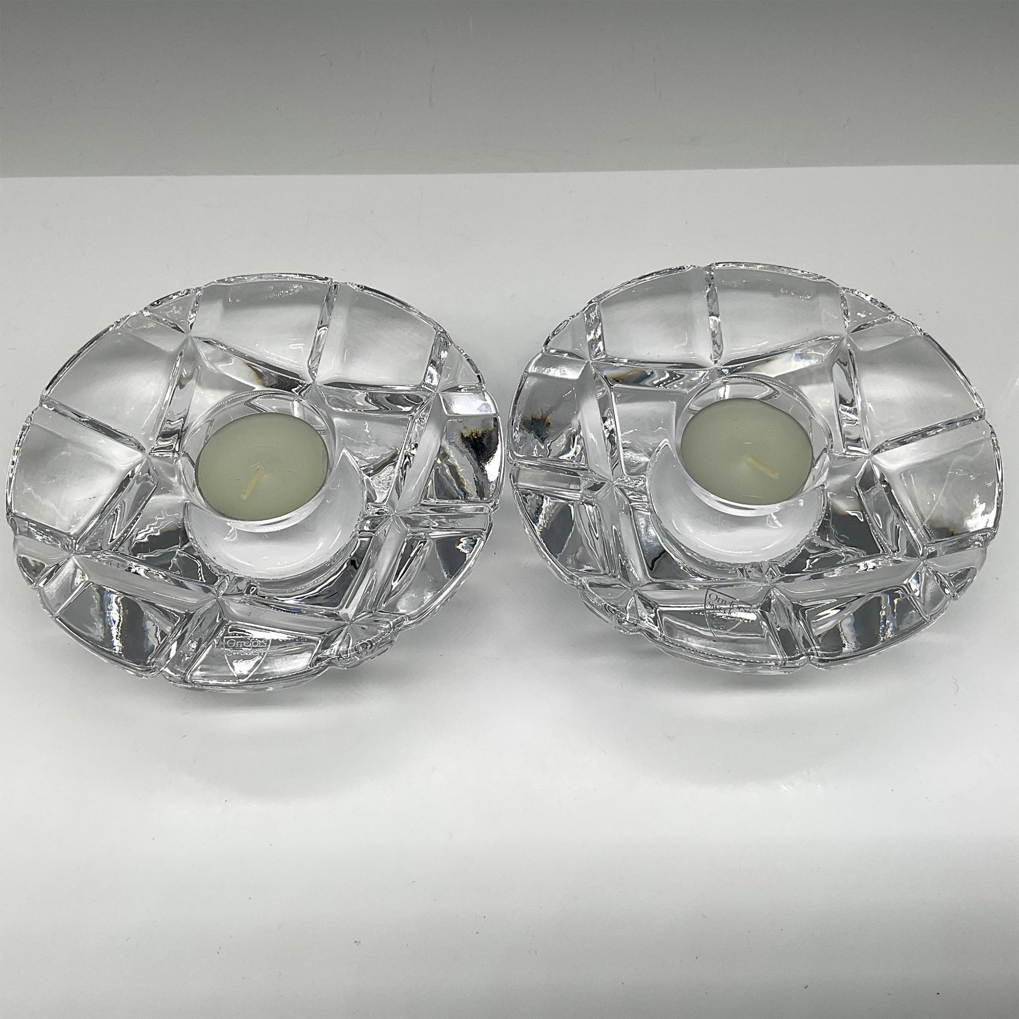 Pair of Orrefors Crystal Madison Votives - Image 2 of 4