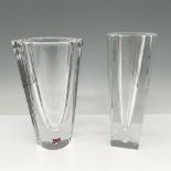 2pc Orrefors Crystal Vases