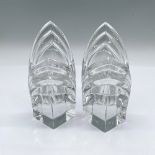 Pair of Mikasa Crystal Candlestick Holders, Deco