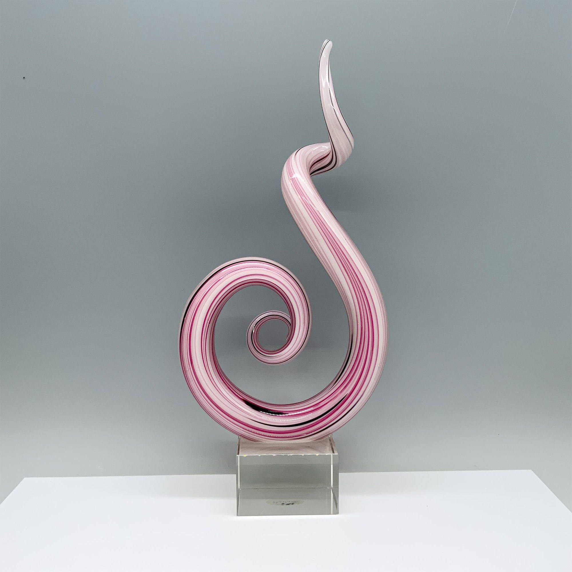 Badash Spiral Art Glass Sculpture - Image 2 of 3