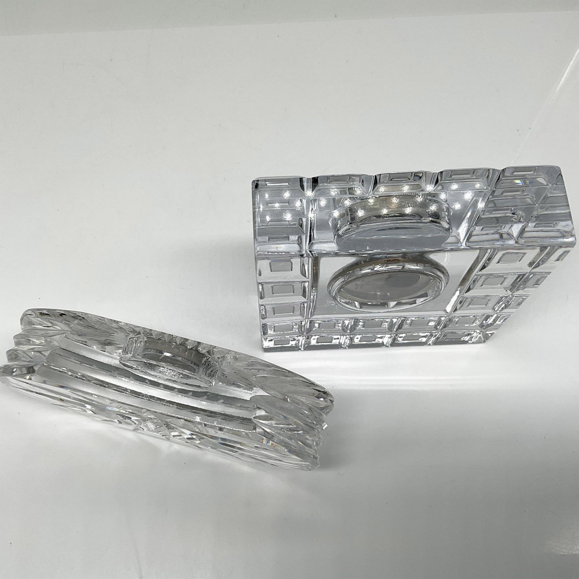 2pc Waterford Crystal Table-Desk Clocks - Image 3 of 3