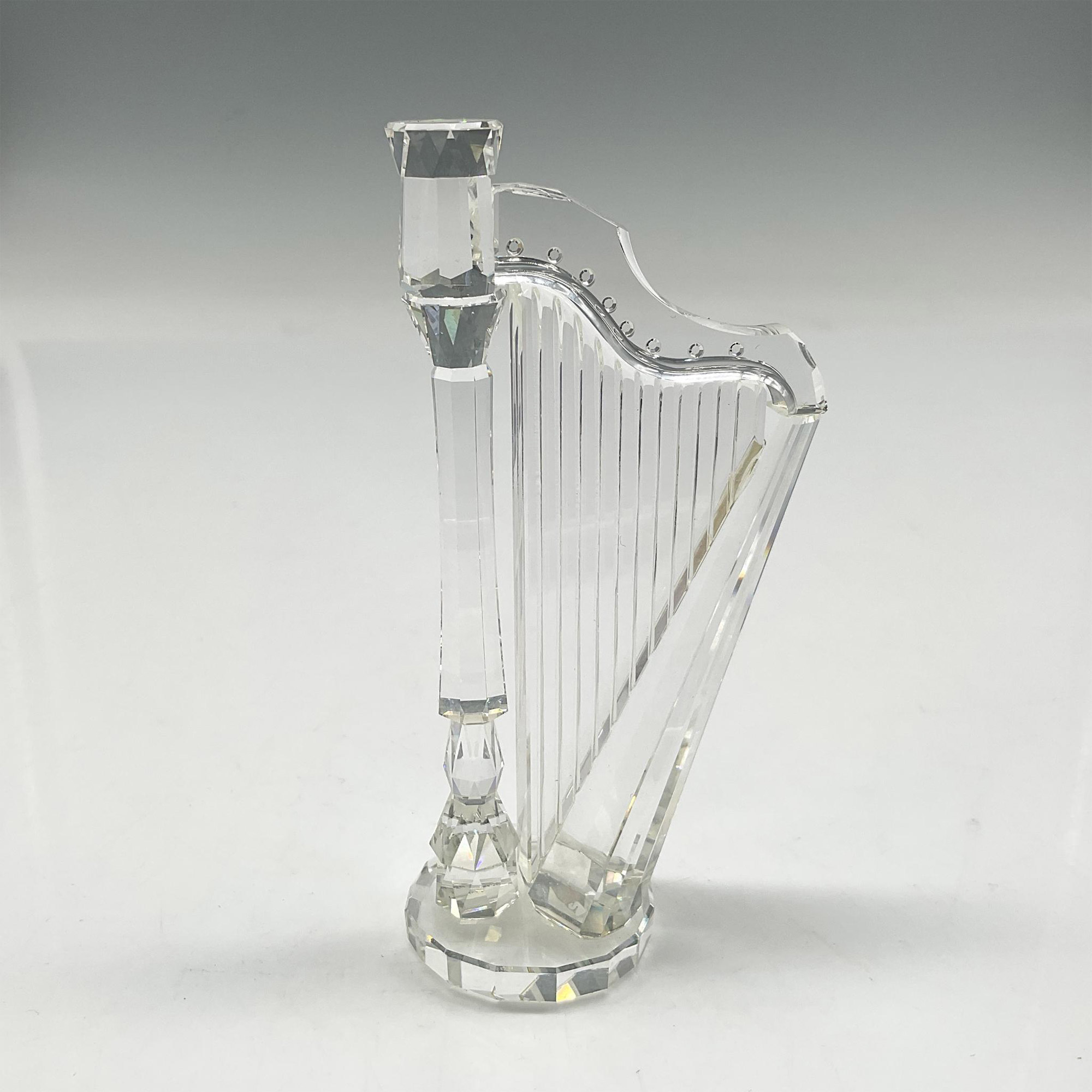 Swarovski Silver Crystal Figurine, Harp