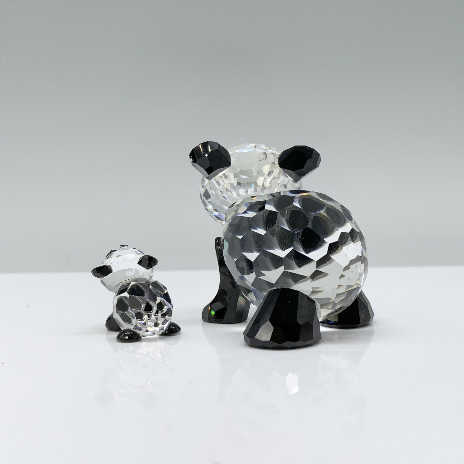 2pc Swarovski Crystal Figurines, Pandas 181080 and 181081 - Bild 2 aus 4