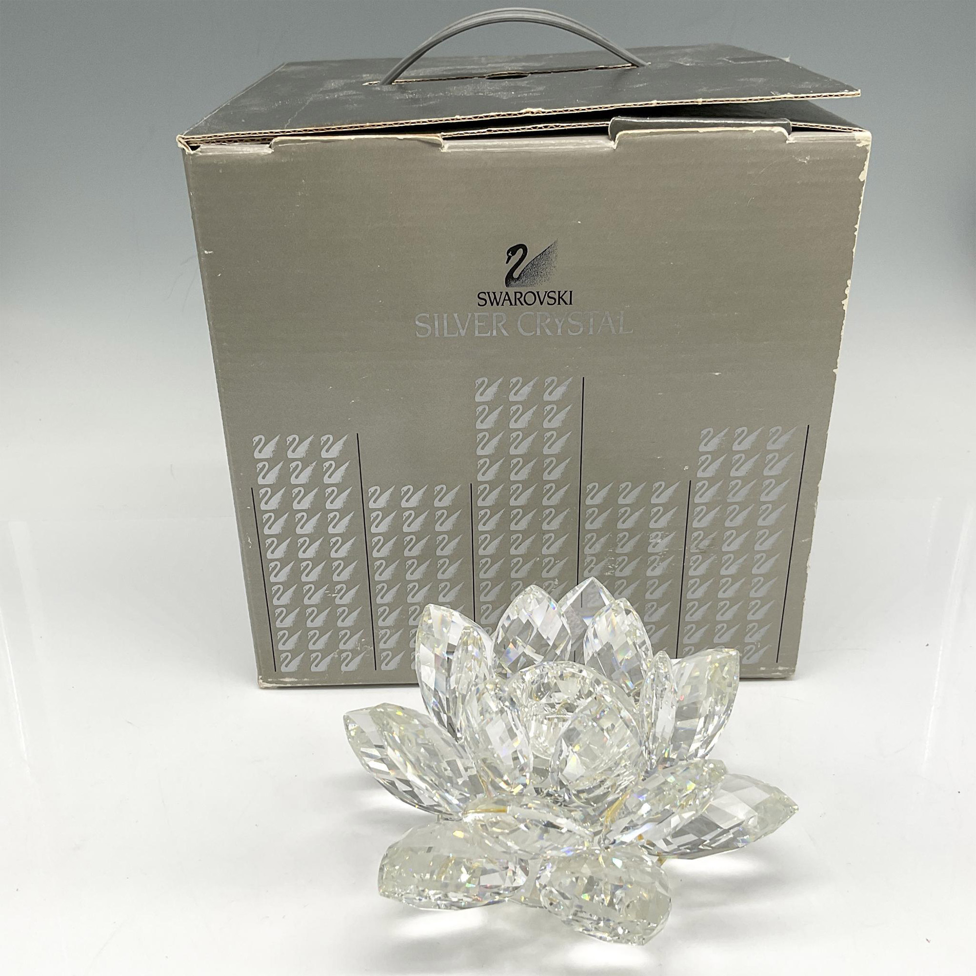 Swarovski Silver Crystal Candleholder, Large Water Lily - Image 4 of 4