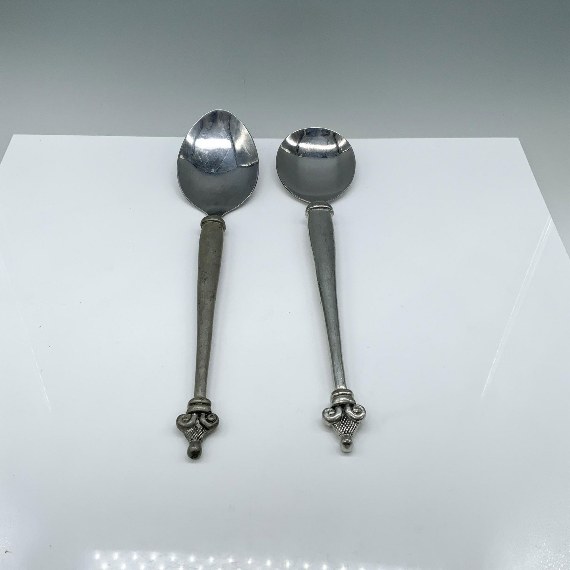 2pc Carrol Boyes Aluminum Serving Spoons