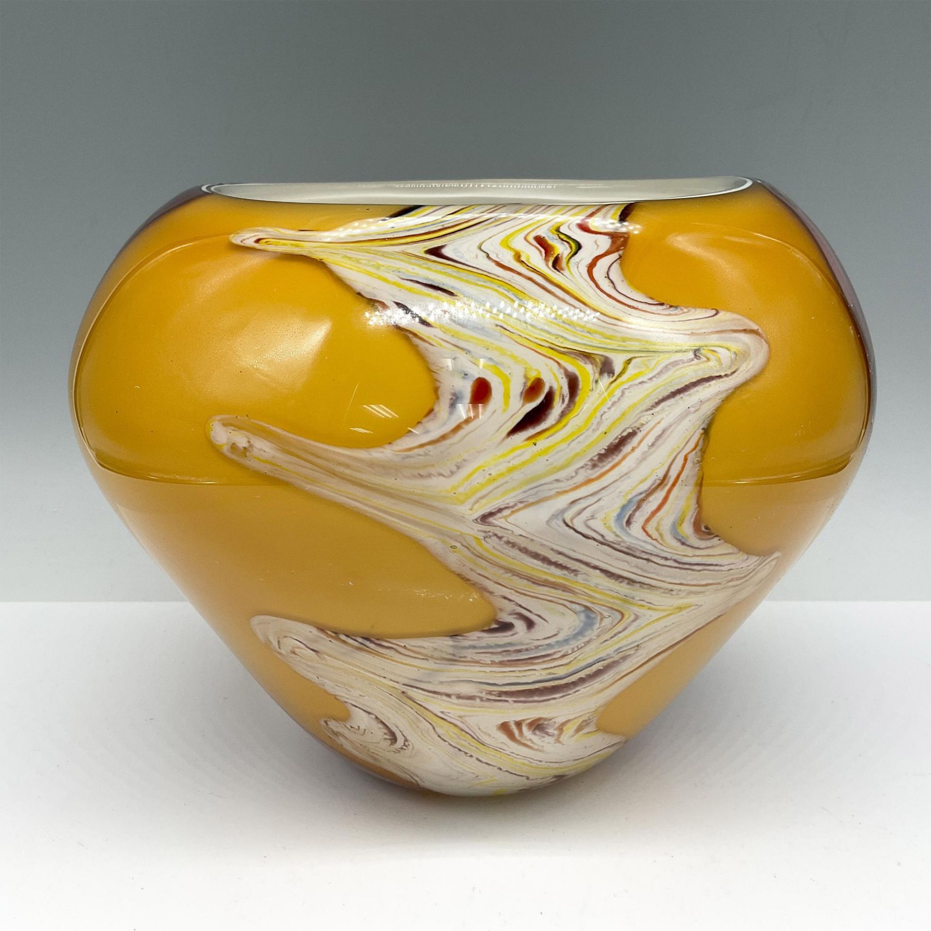 Viz Glass Hand Blown Art Glass Vase - Bild 2 aus 4