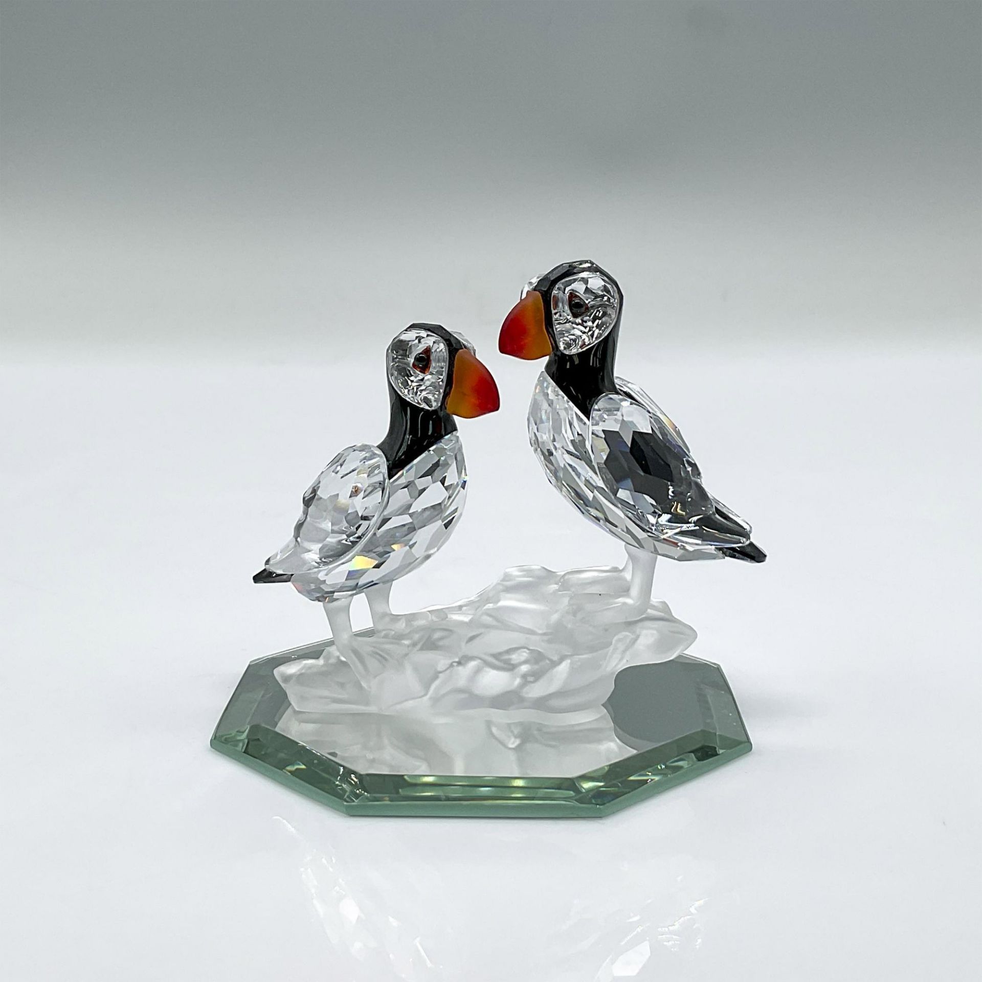 Swarovski Silver Crystal Figurine, Puffin Birds