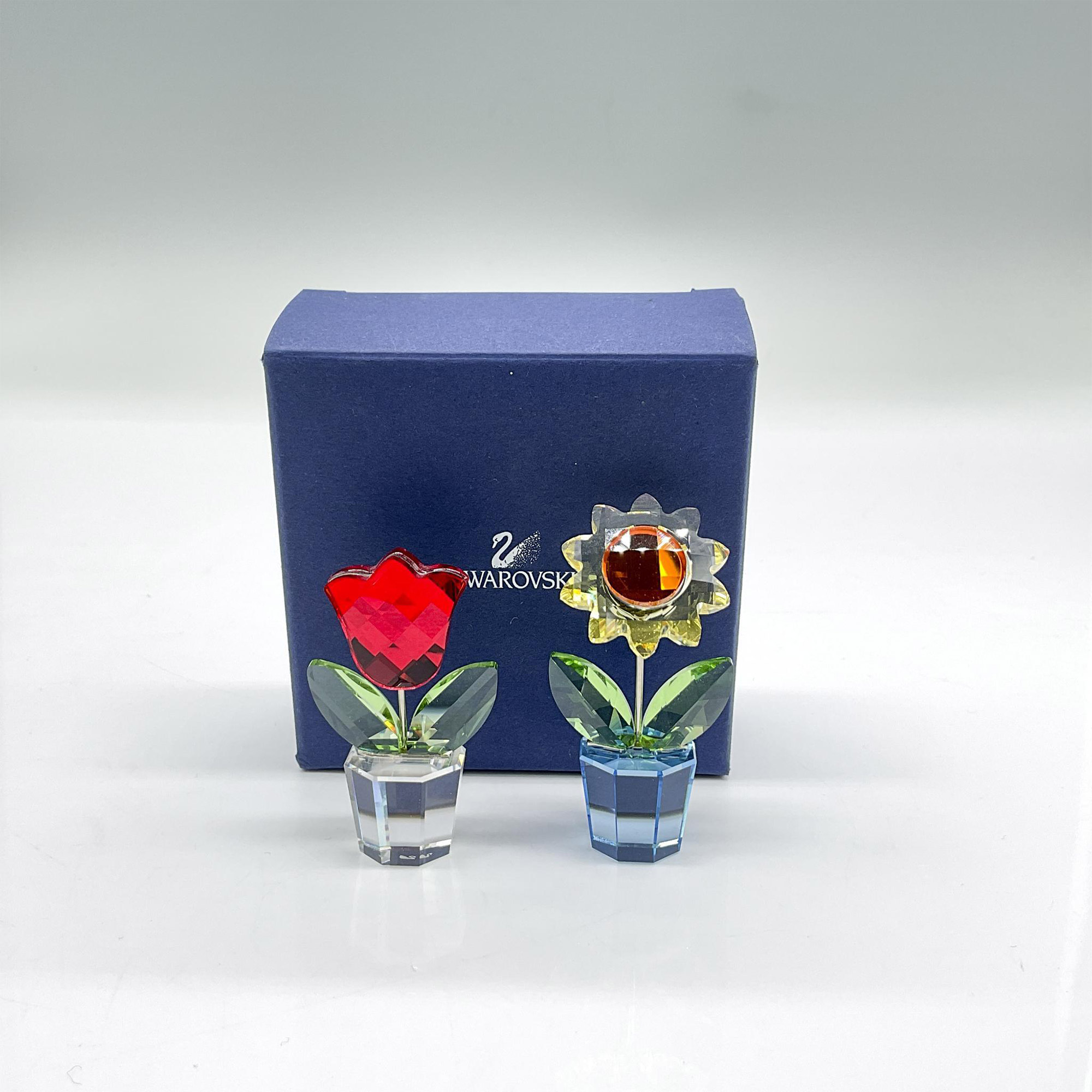 2pc Swarovski Crystal Figurines, Tulip and Sunflower - Image 4 of 4