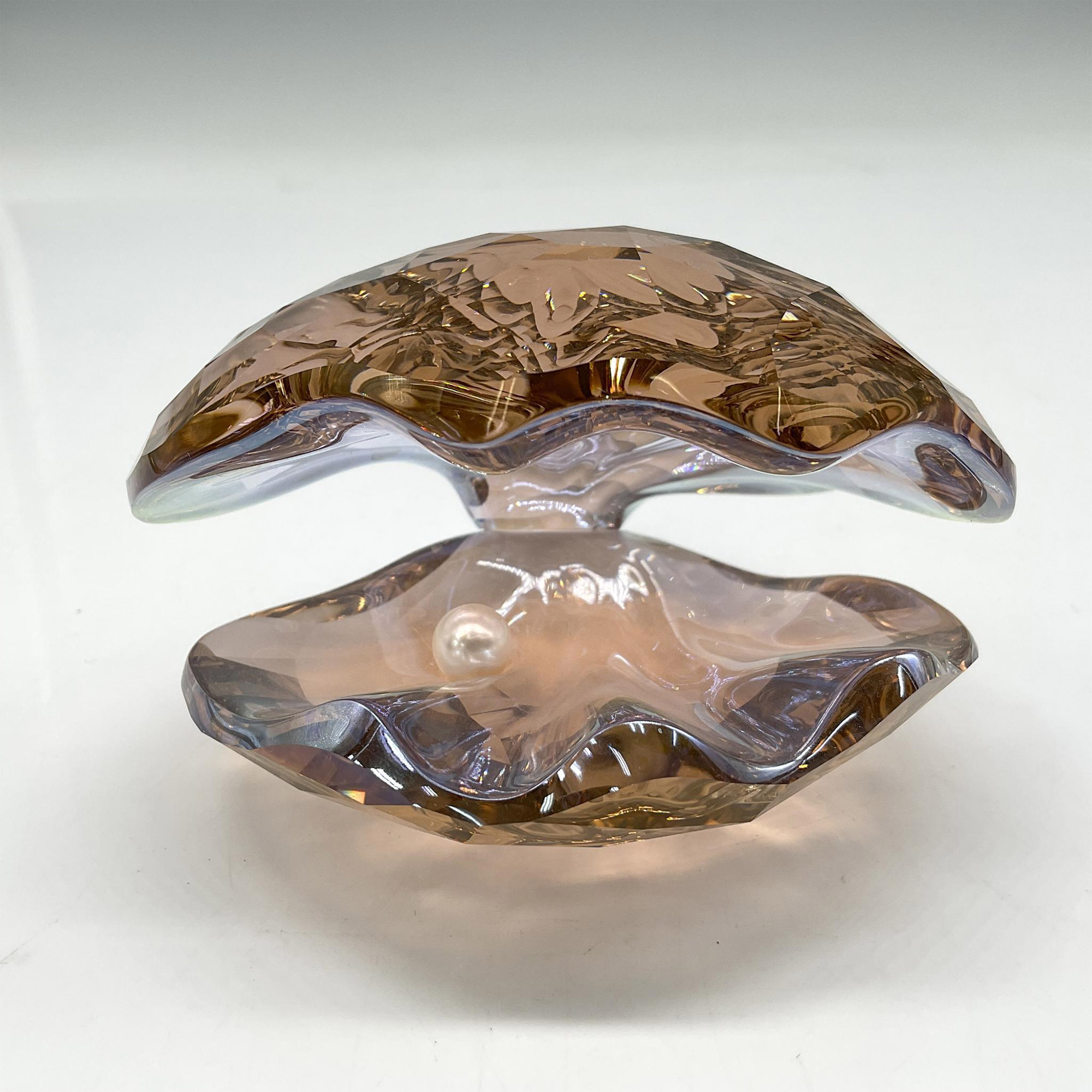 Swarovski Crystal Figurine, Pearl Oyster Vintage Rose