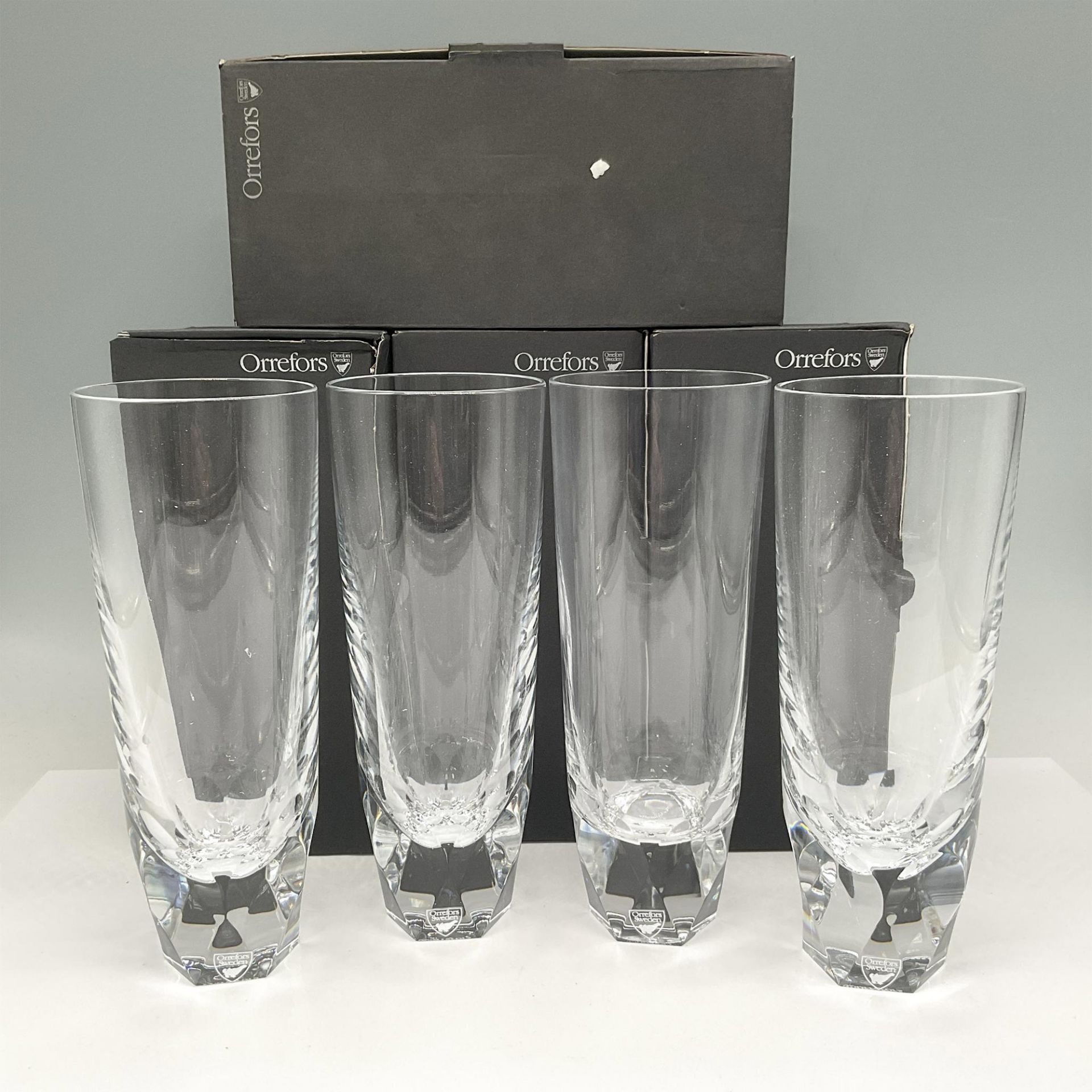 Orrefors Crystal Carat Highball Glasses, Set of 4 - Image 4 of 4