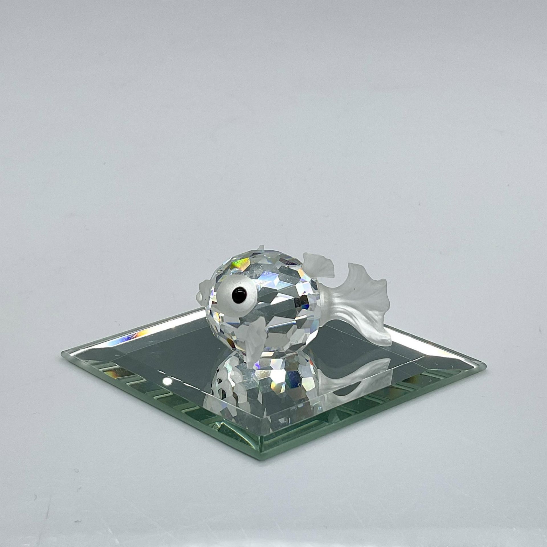 Swarovski Silver Crystal Figurine, Mini Blowfish