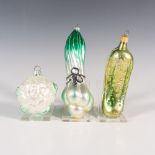 3pc Glass Vegetable Ornaments