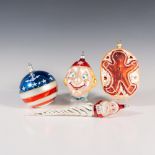 4pc Glass Ornaments