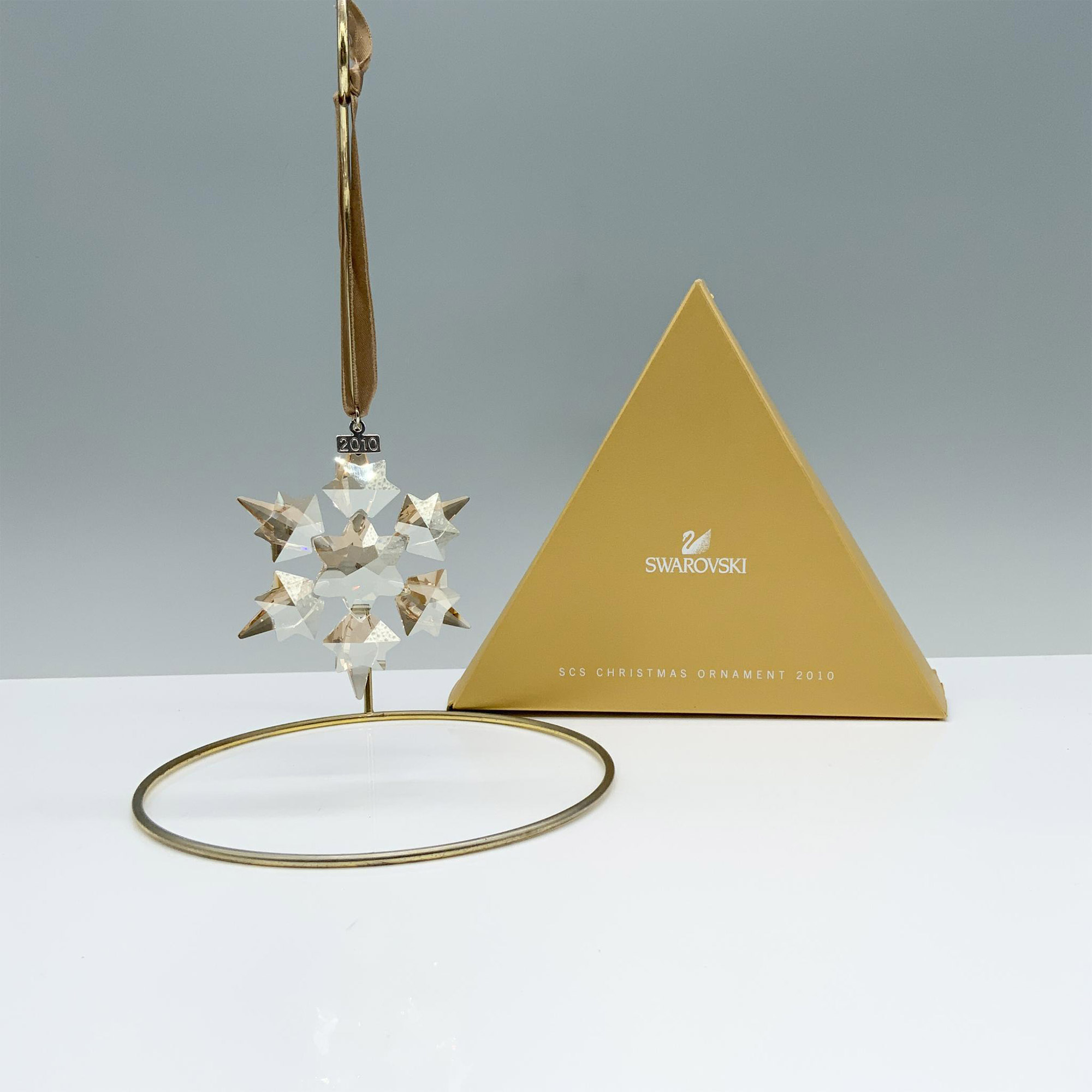 Swarovski Crystal Christmas Ornament, Gold SCS - Image 4 of 4