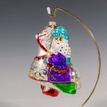 Radko Style Glass Nutcracker Christmas Ornament
