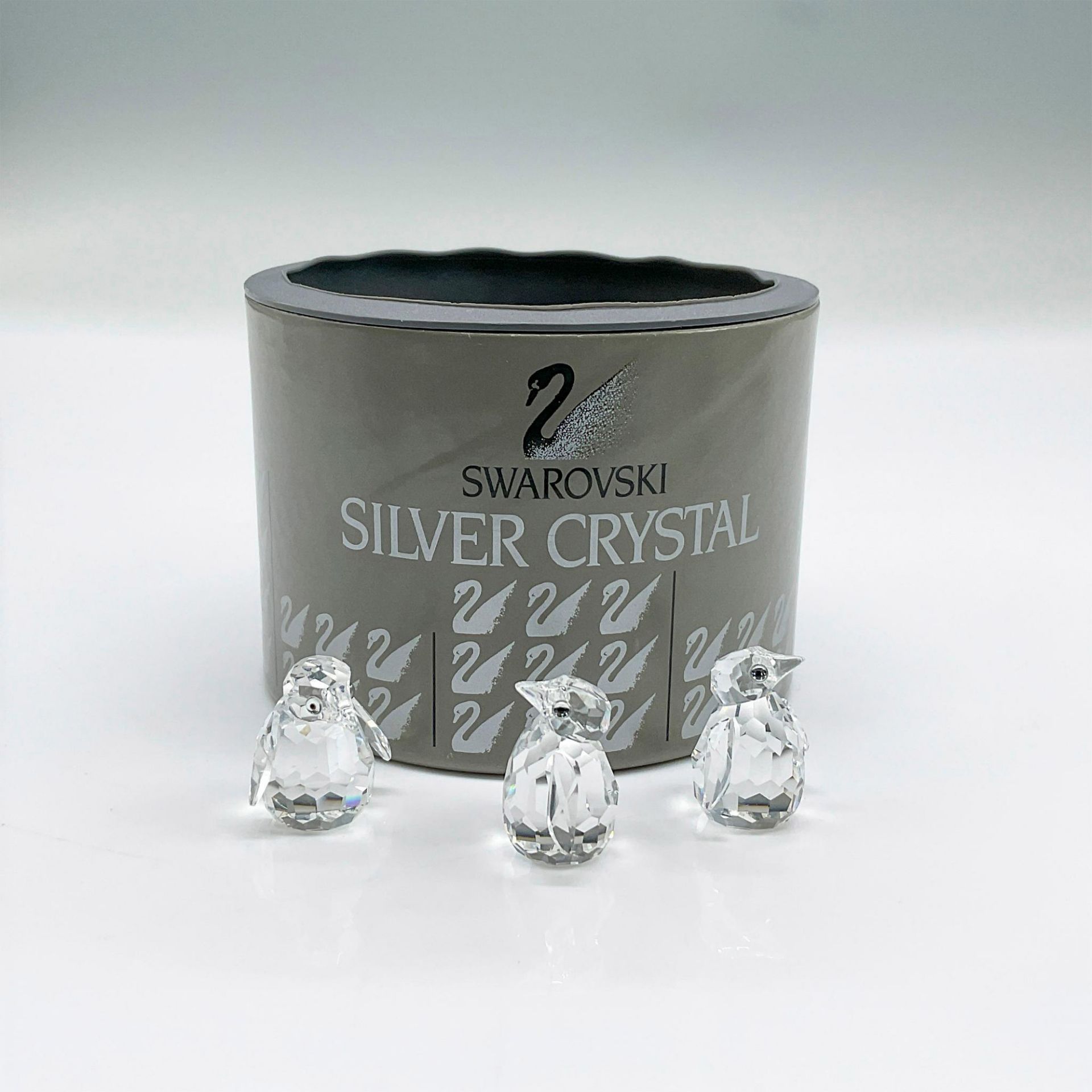 Swarovski Silver Crystal Figurines, Baby Penguins - Image 4 of 4