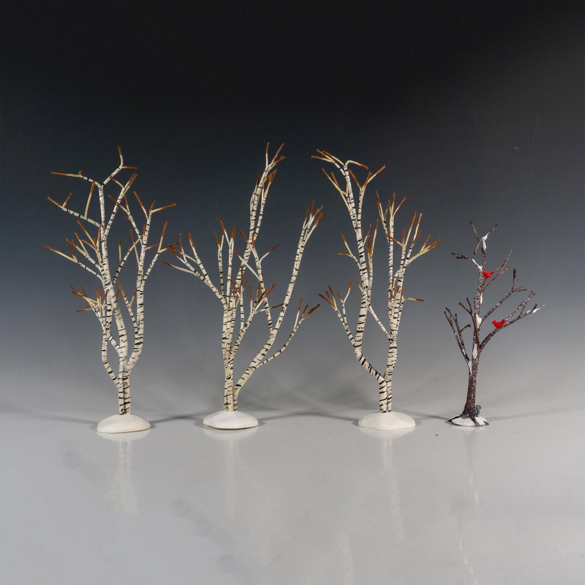 5pc Department 56 Village Trees and Spotlights - Image 2 of 3