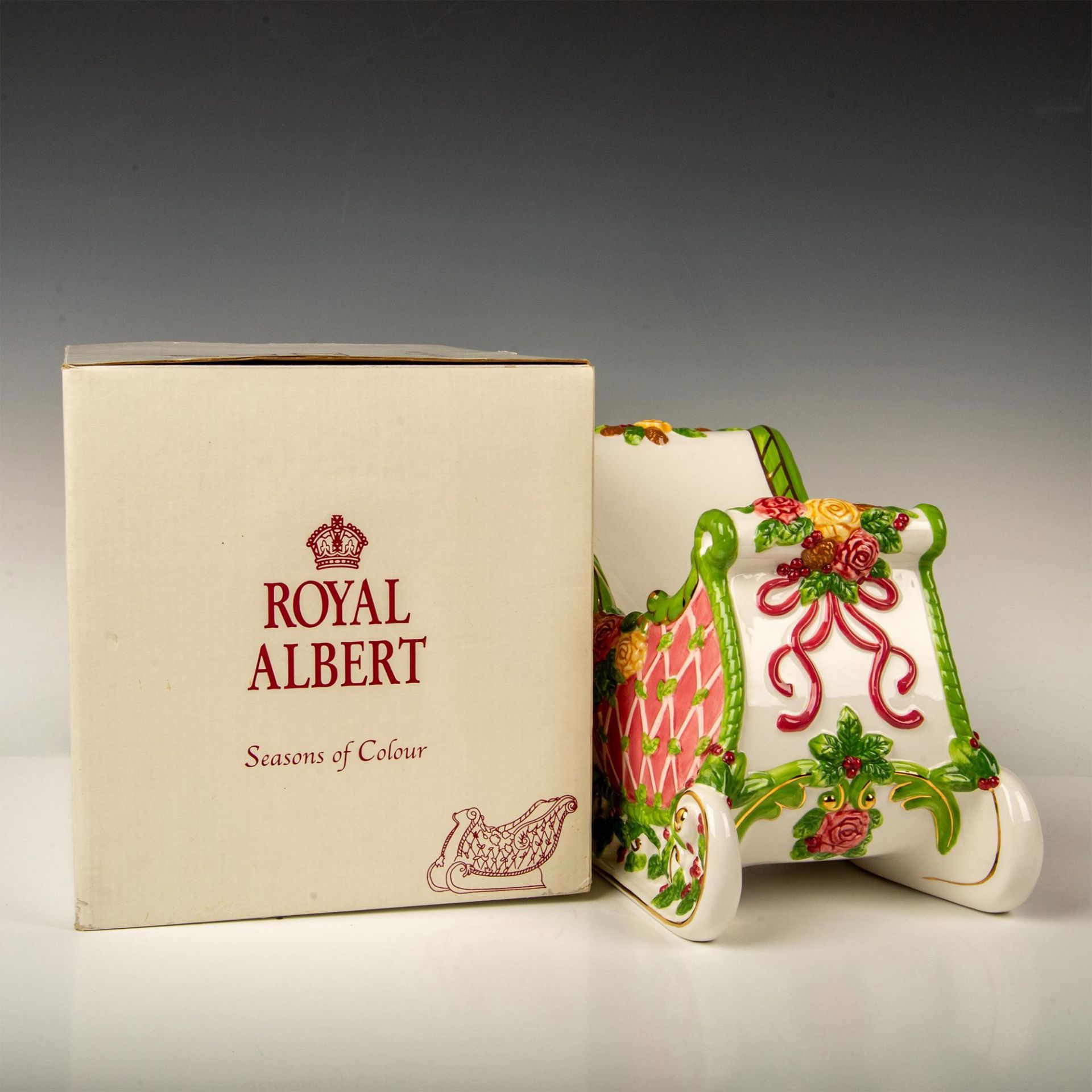 Royal Albert Seasons of Color, Sleigh Centerpiece - Image 2 of 6