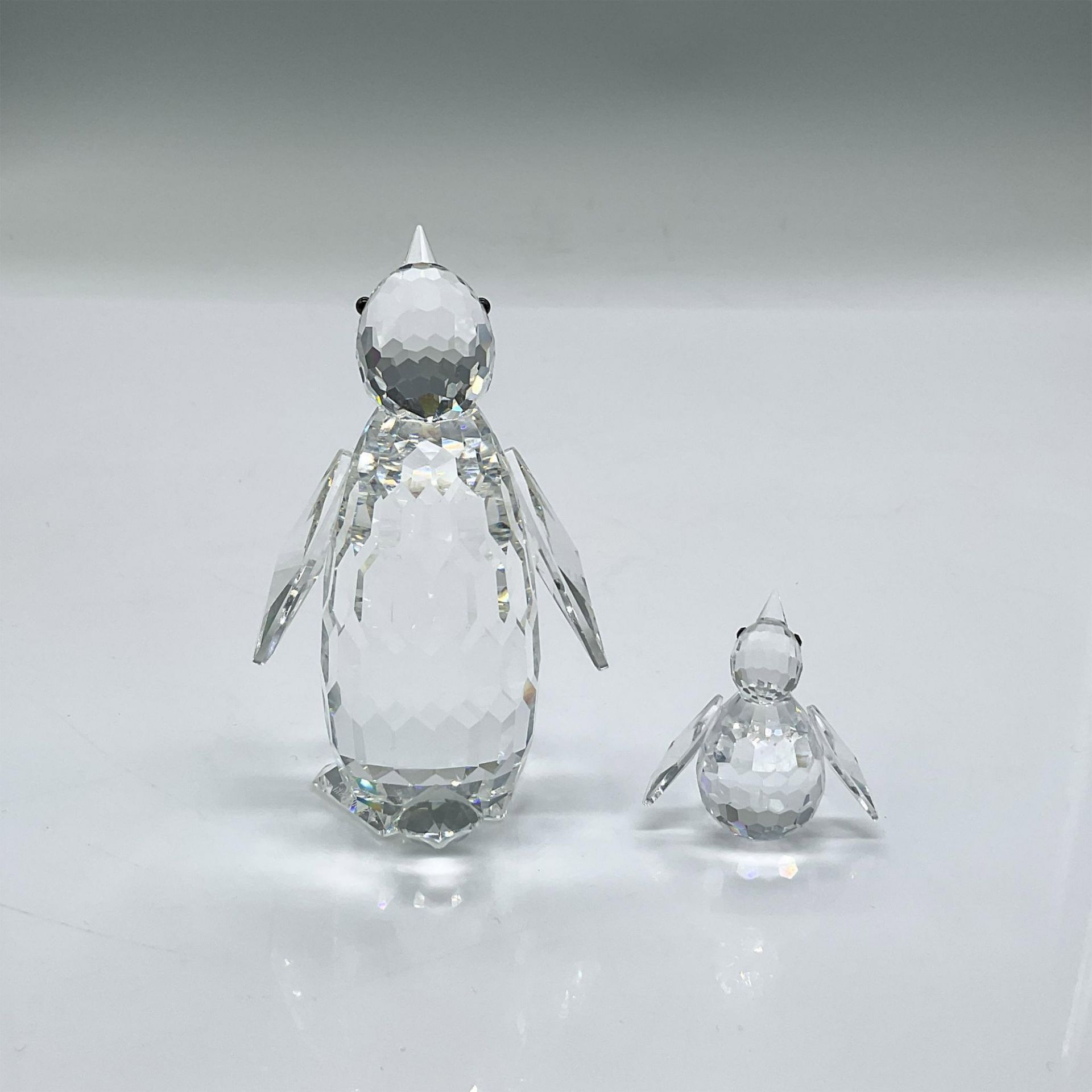 2pc Swarovski Crystal Figurines, Mother Penguin and Baby - Bild 2 aus 3