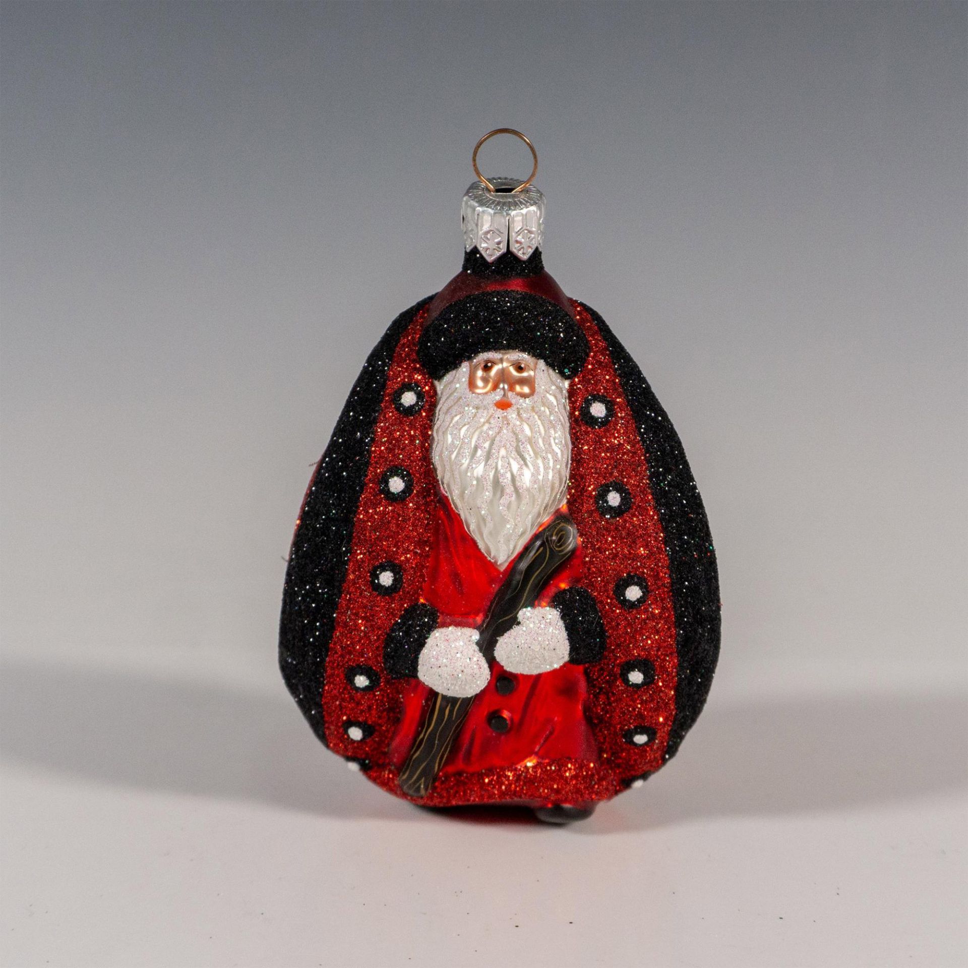 Patricia Breen Christmas Ornament, Ladybug Santa