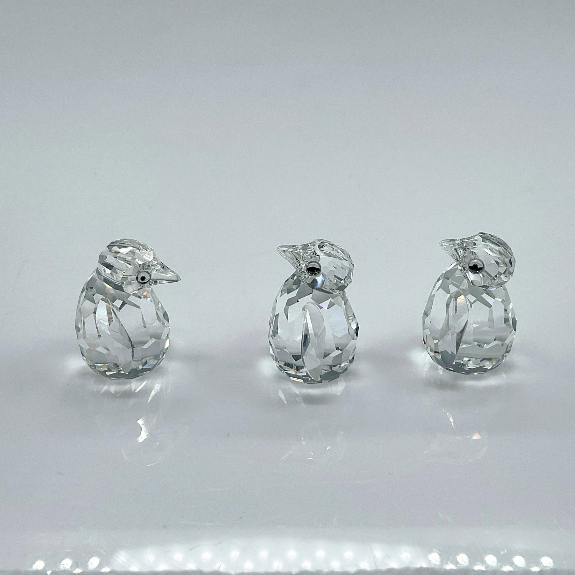 Swarovski Silver Crystal Figurines, Baby Penguins
