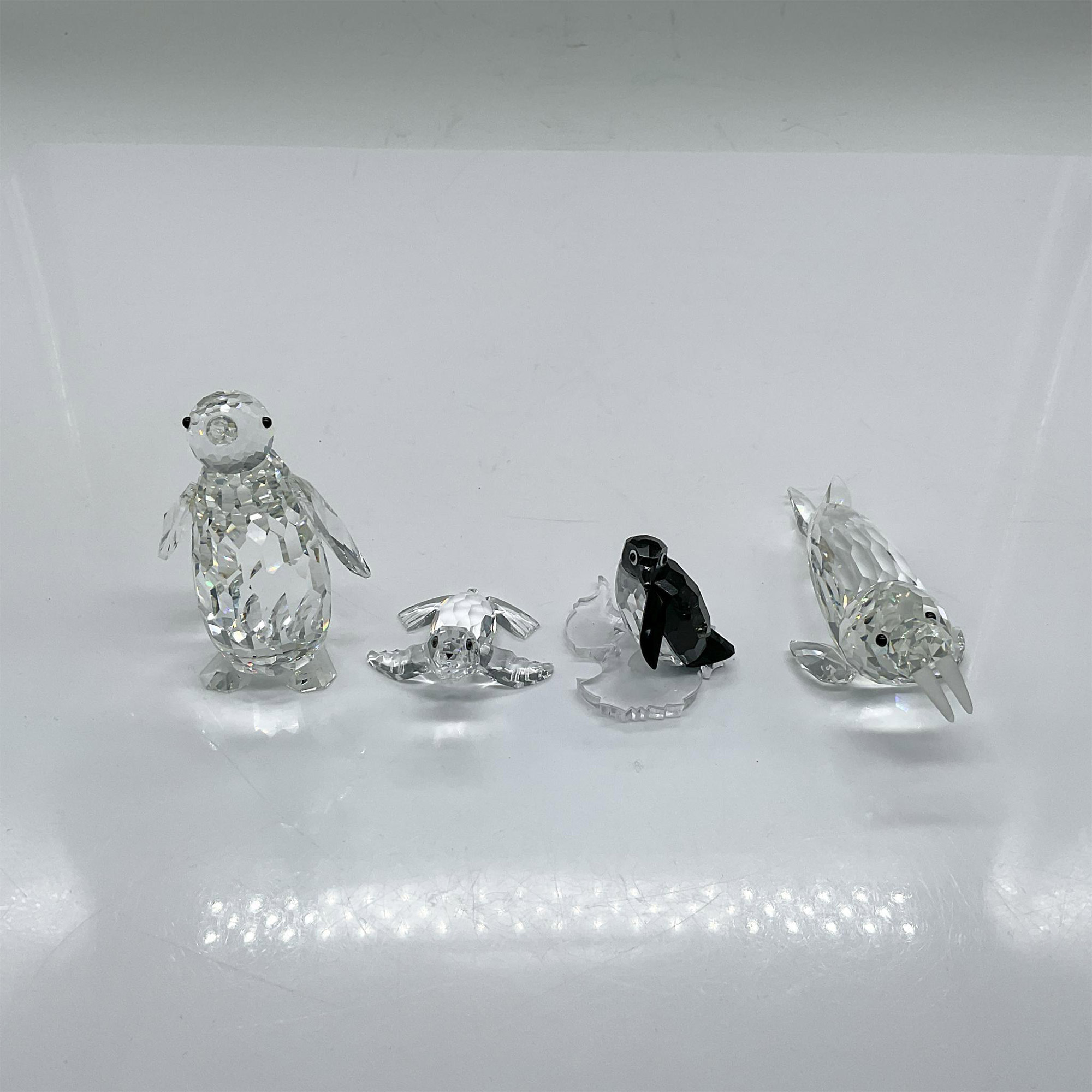 5pc Swarovski Crystal Figurines, Arctic Friends + Base - Image 3 of 4