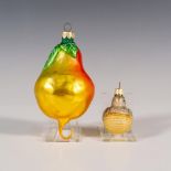 2pc Patricia Breen Ornaments, Partridge in a Pear Tree