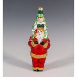 Patricia Breen Christmas Ornament, Carry Me Santa Red/Green