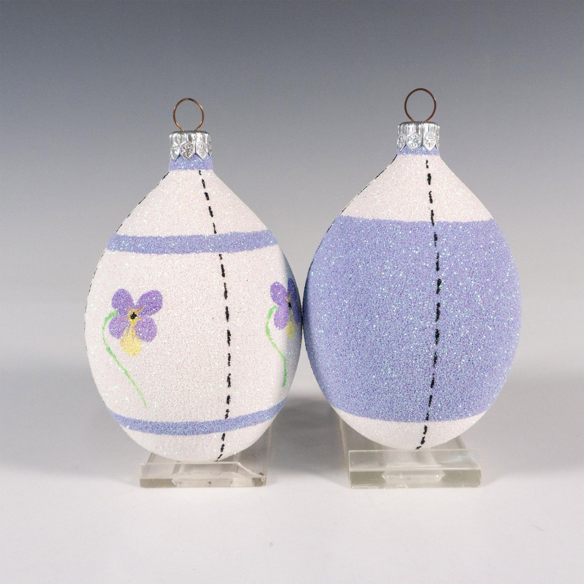 2pc Patricia Breen Pansy Ornaments - Image 2 of 2