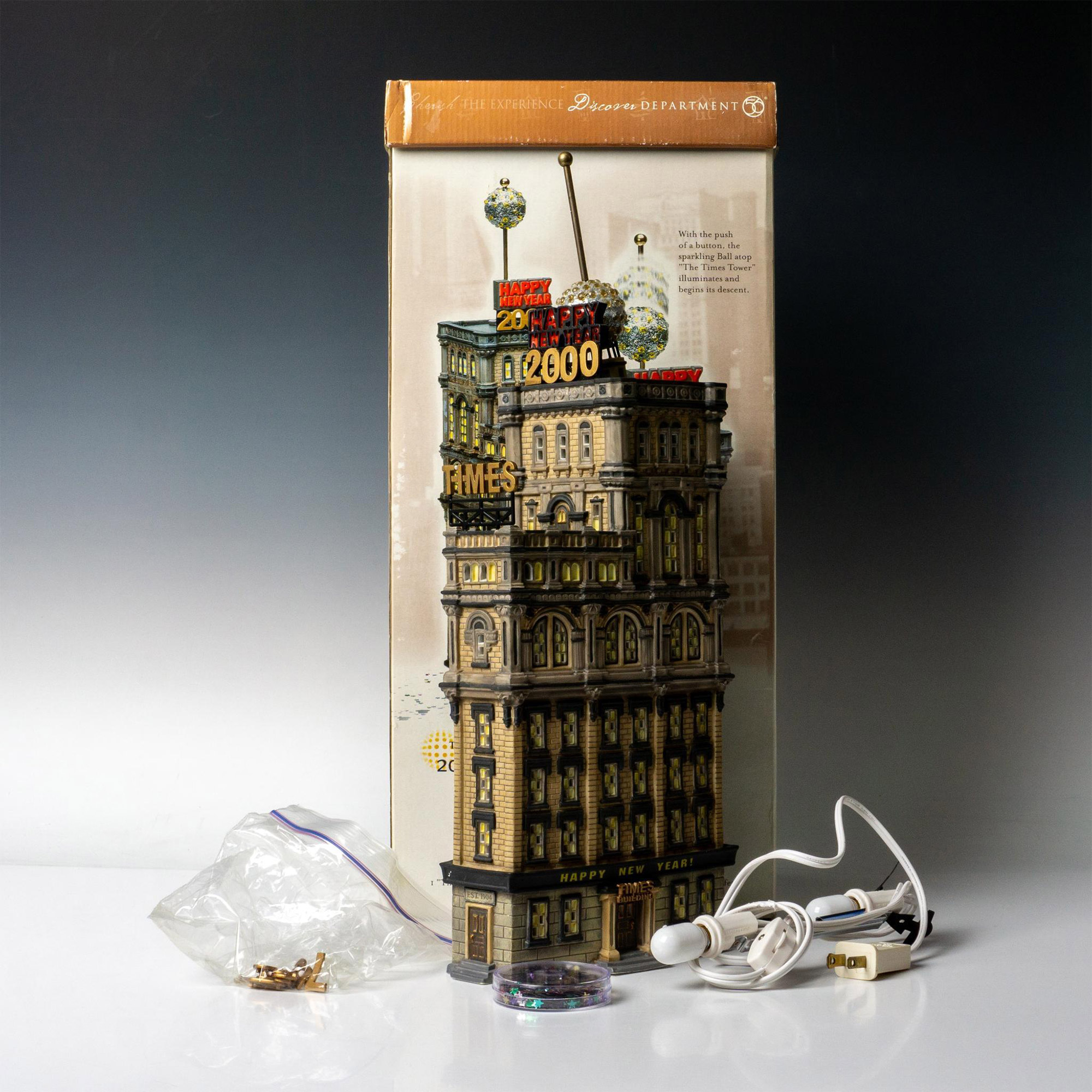 Department 56 Lighted Figurine, The Times Tower - Image 2 of 7