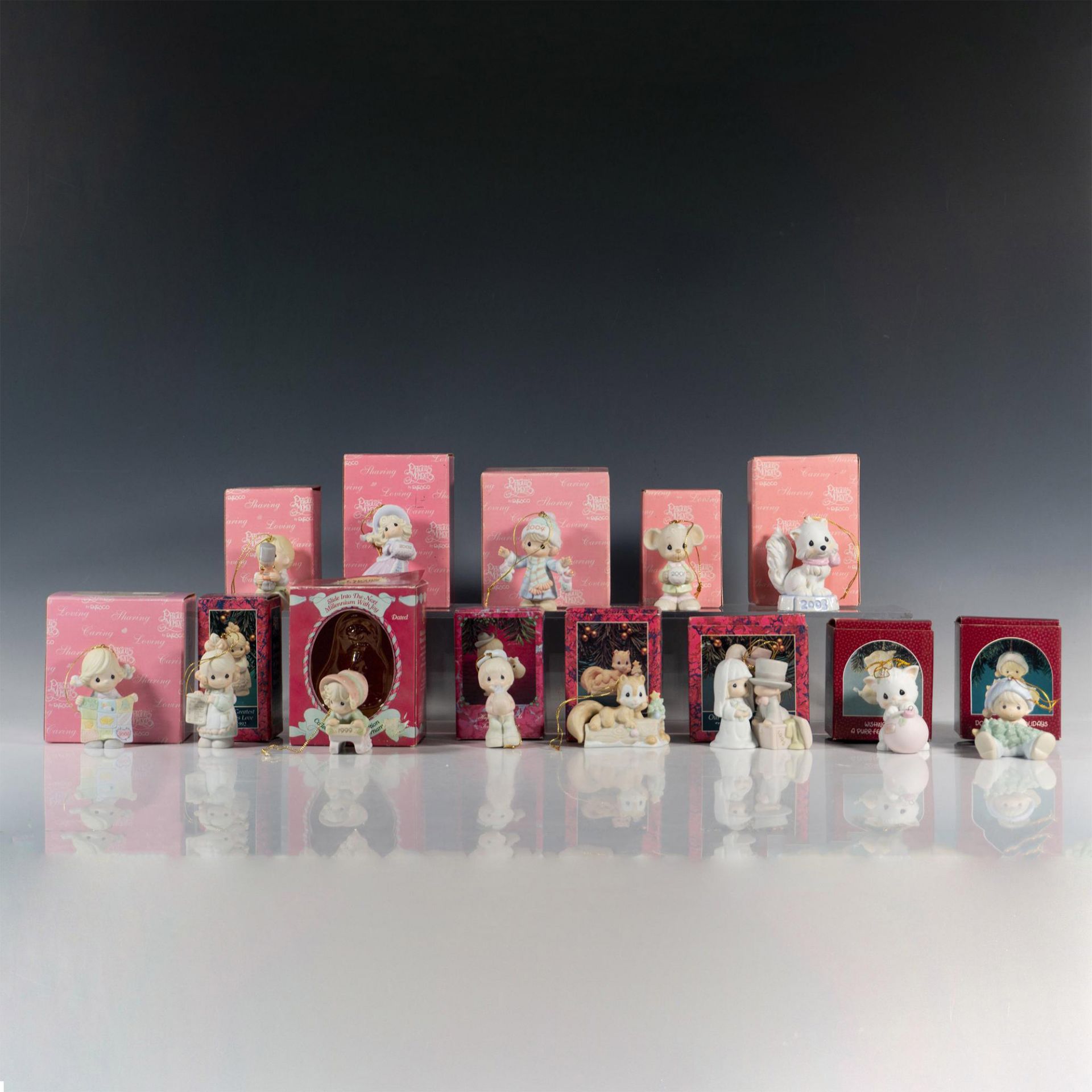 13pc Enesco Precious Moments Christmas Ornaments - Bild 2 aus 4