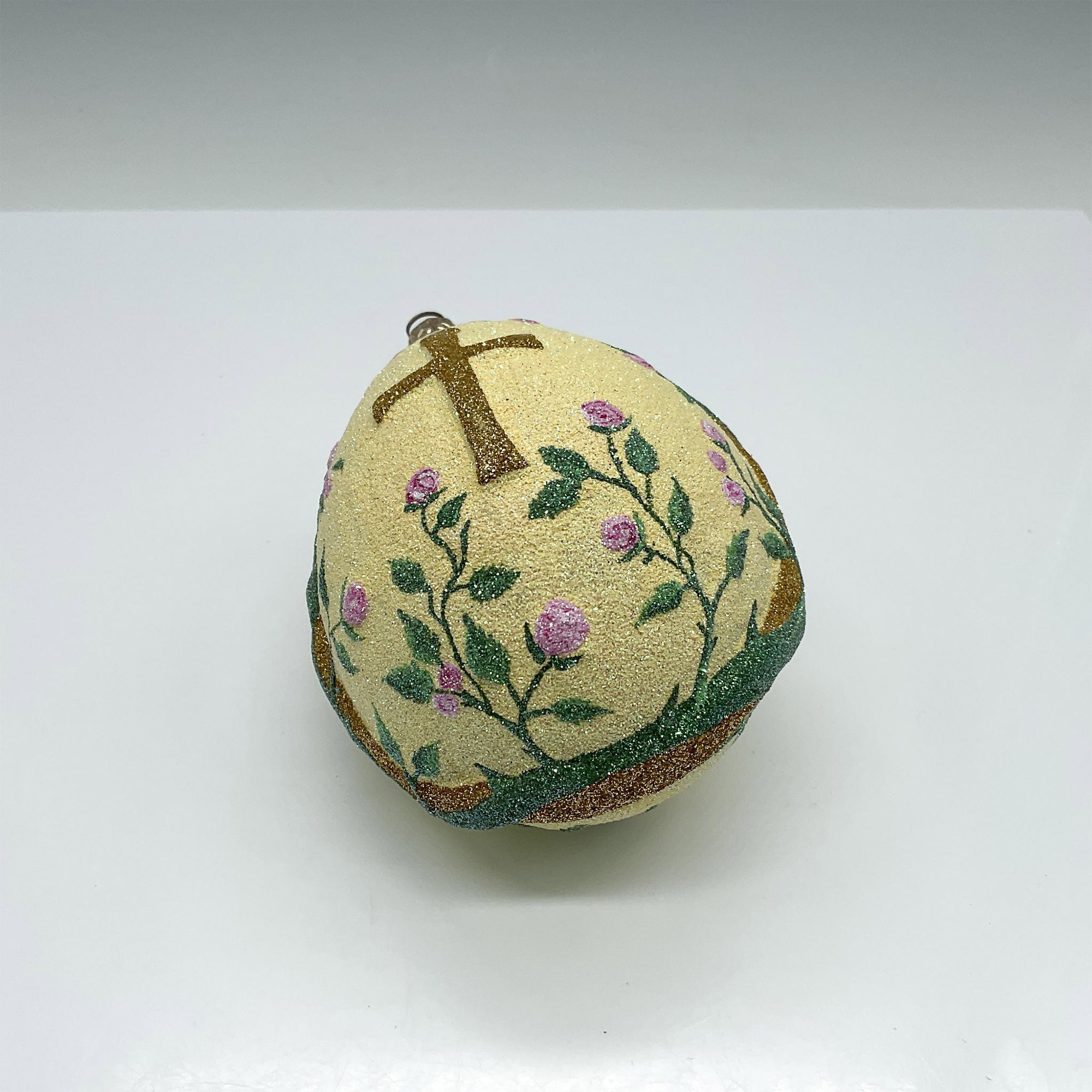 Patricia Breen Yellow Rose Cross Ornament - Image 3 of 3