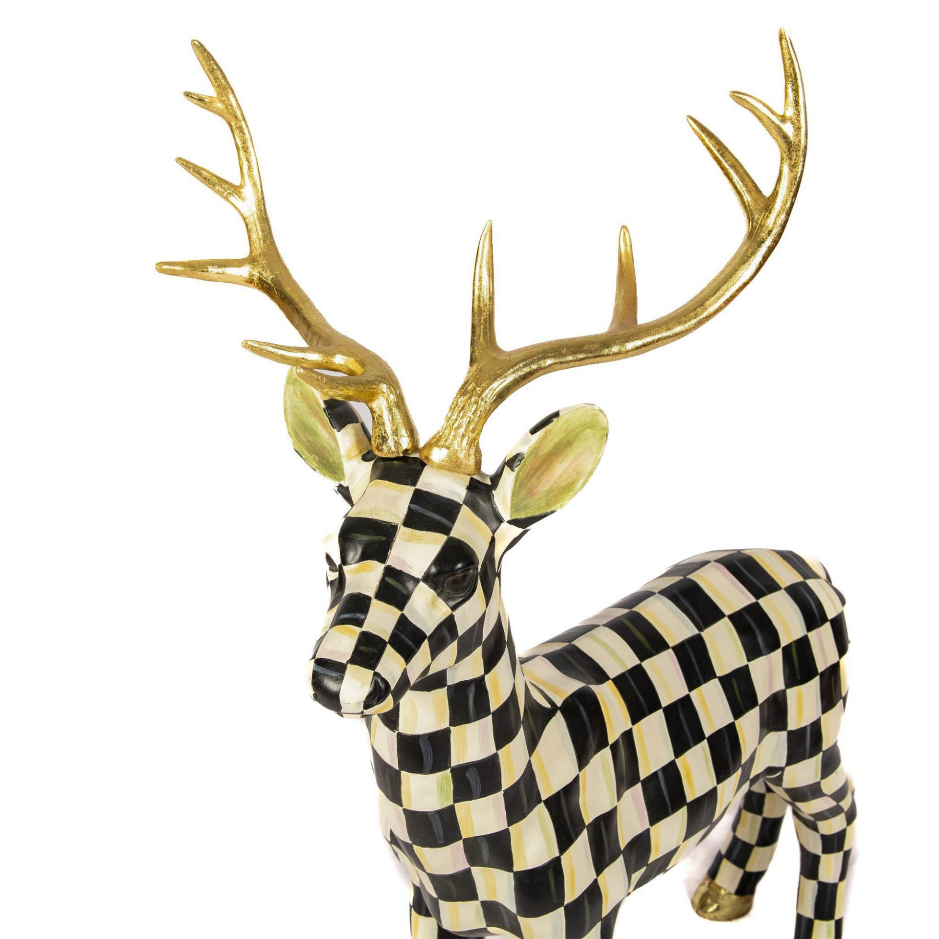 Mackenzie Childs Resin Statue, Standing Reindeer - Image 3 of 6