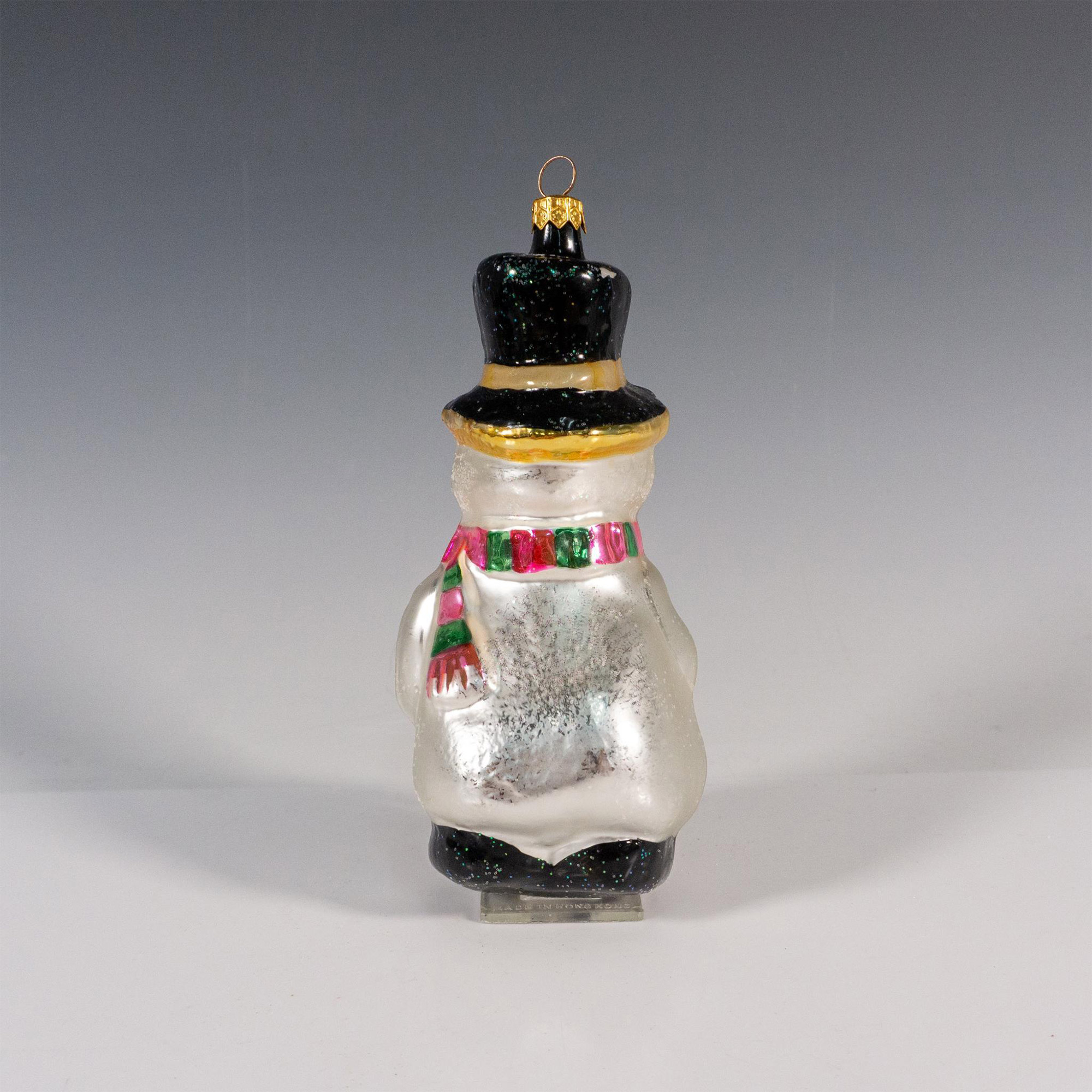 Radko Style Blown Glass Snowman Christmas Ornament - Image 2 of 2