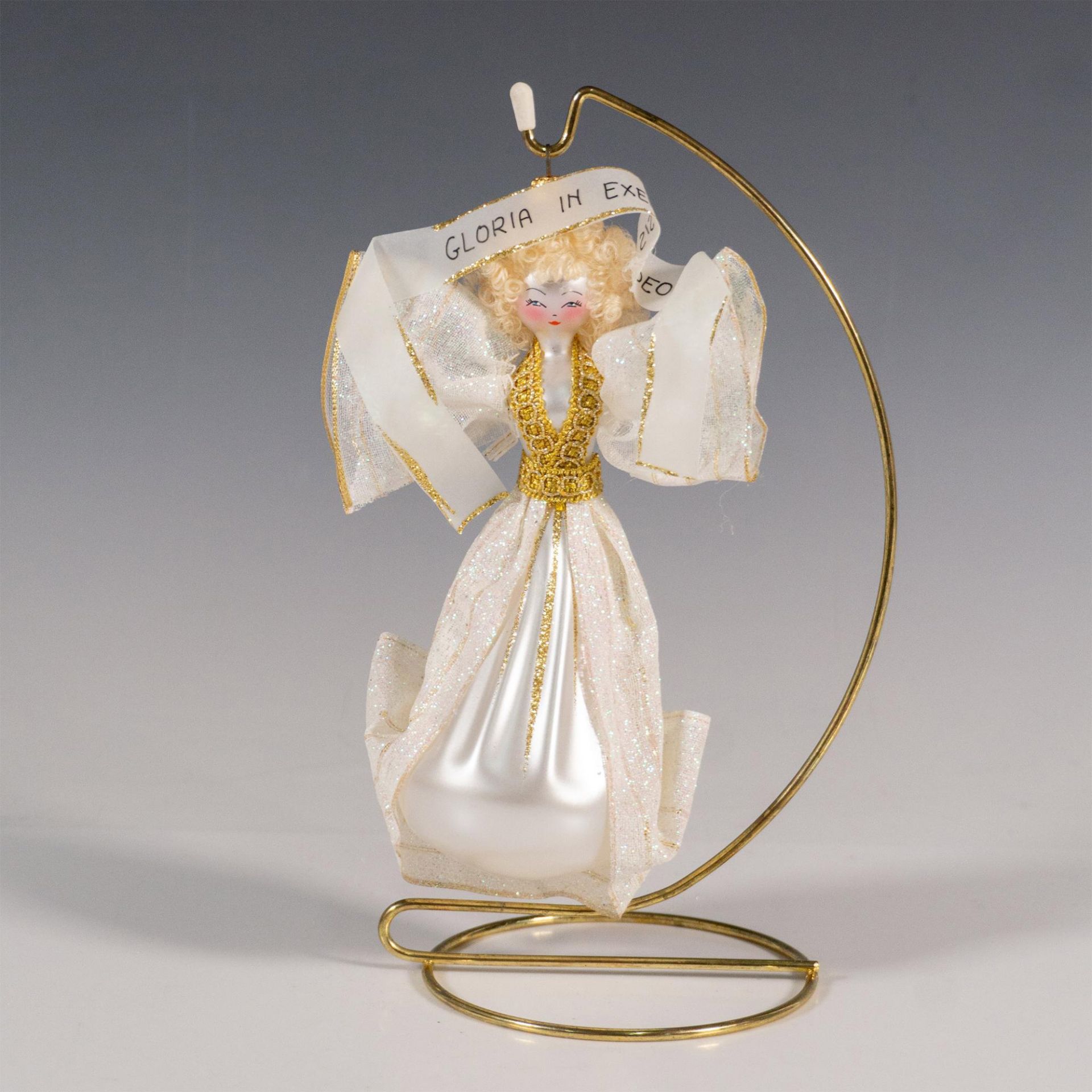 Glass Blown Christmas Ornament, Gloria in Excelsis Deo
