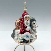 Christopher Radko Carousel Santa on Rocking Horse Ornament