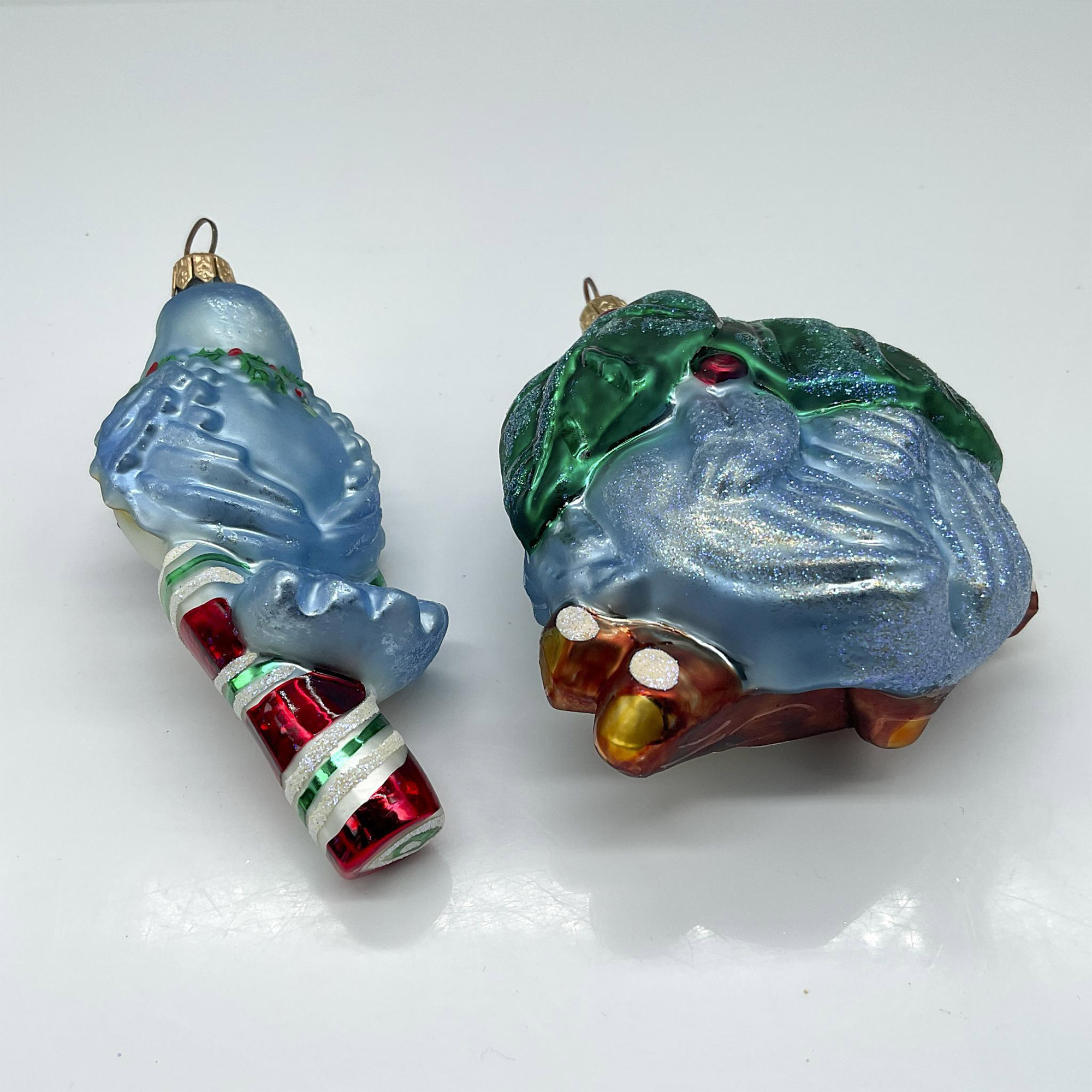 2pc Christopher Radko Christmas Ornaments, Blue Birds - Image 3 of 3
