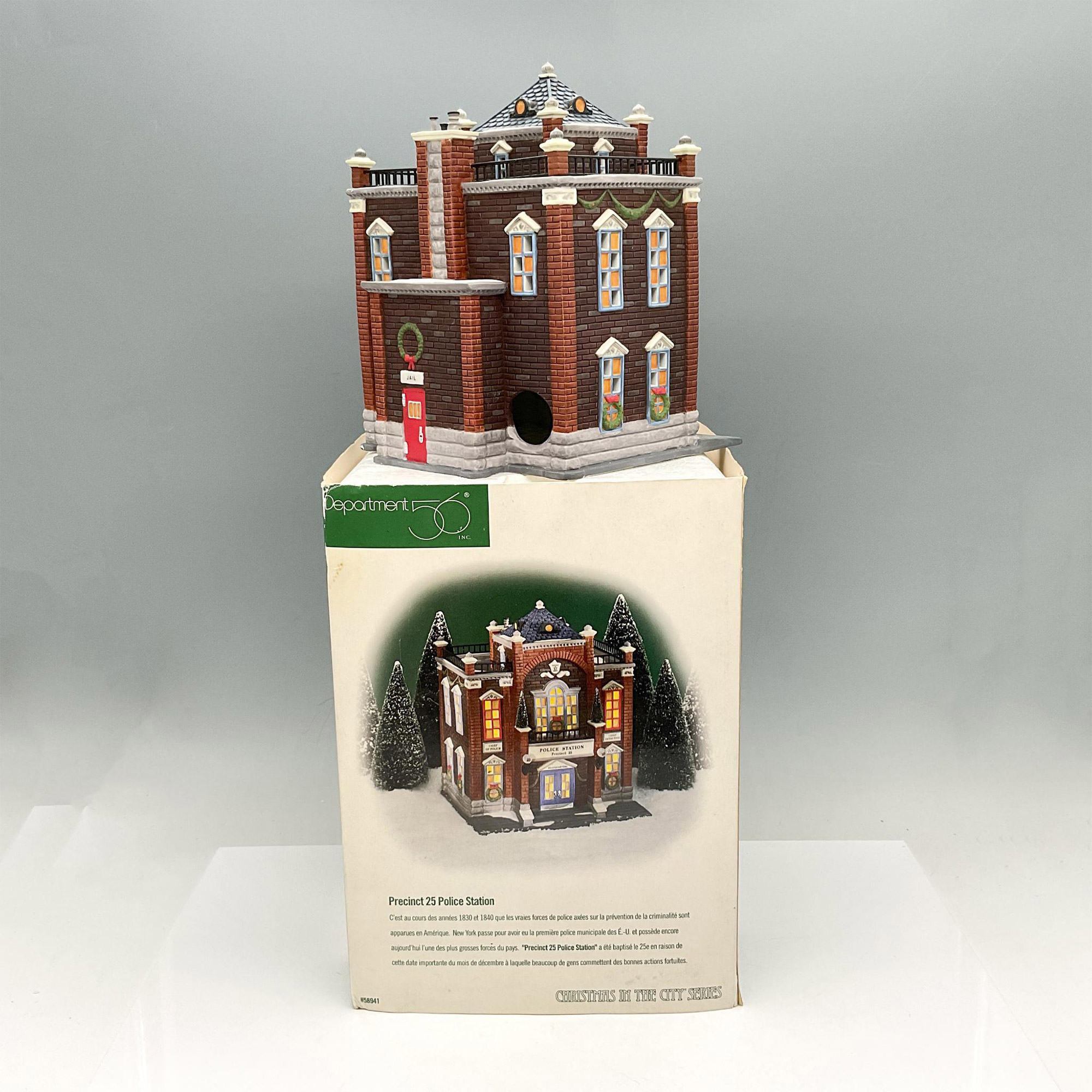 Department 56 Lighted Figurine, Precinct 25 Police Station - Image 2 of 3