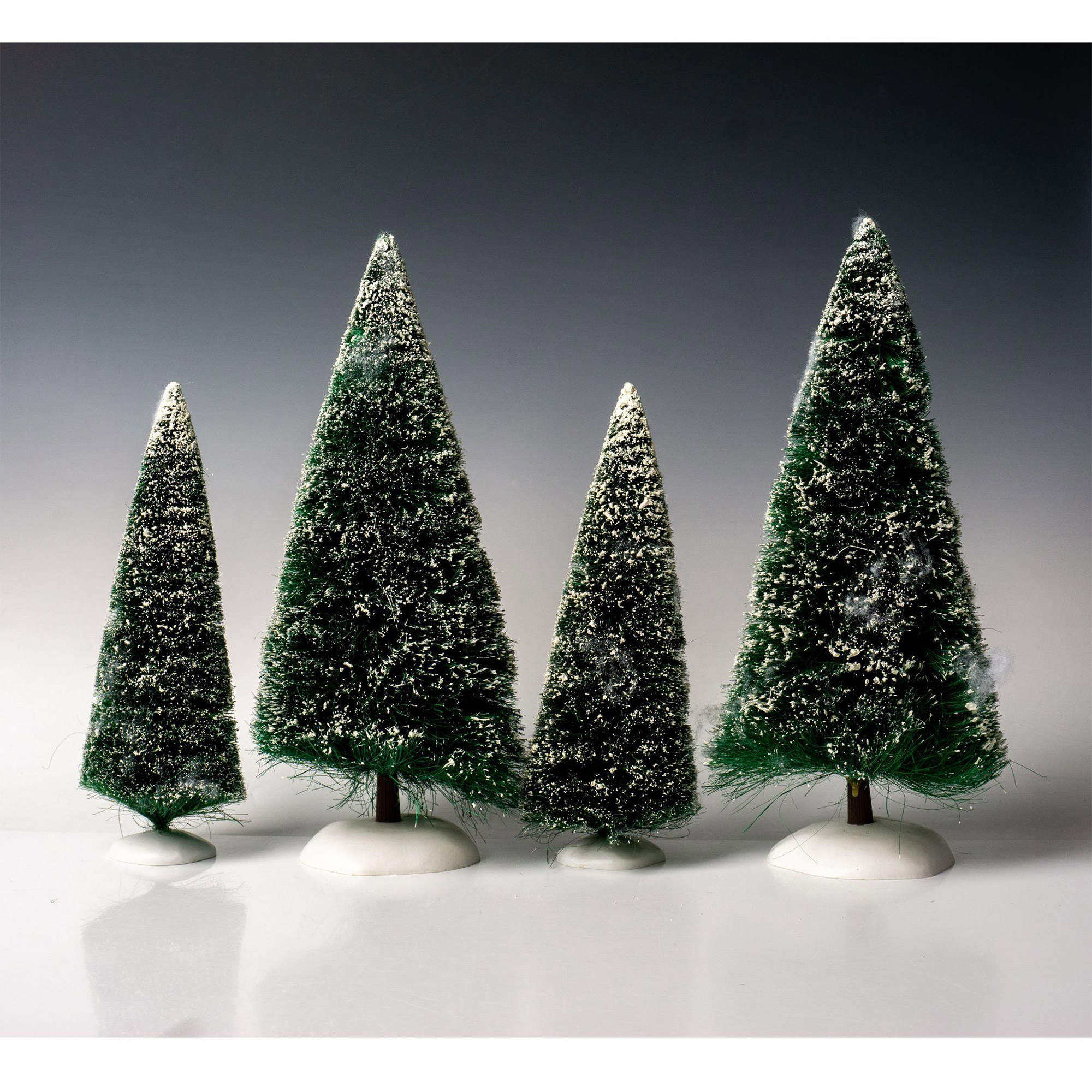 4pc Department 56 Accessory Figurines, Fir Trees