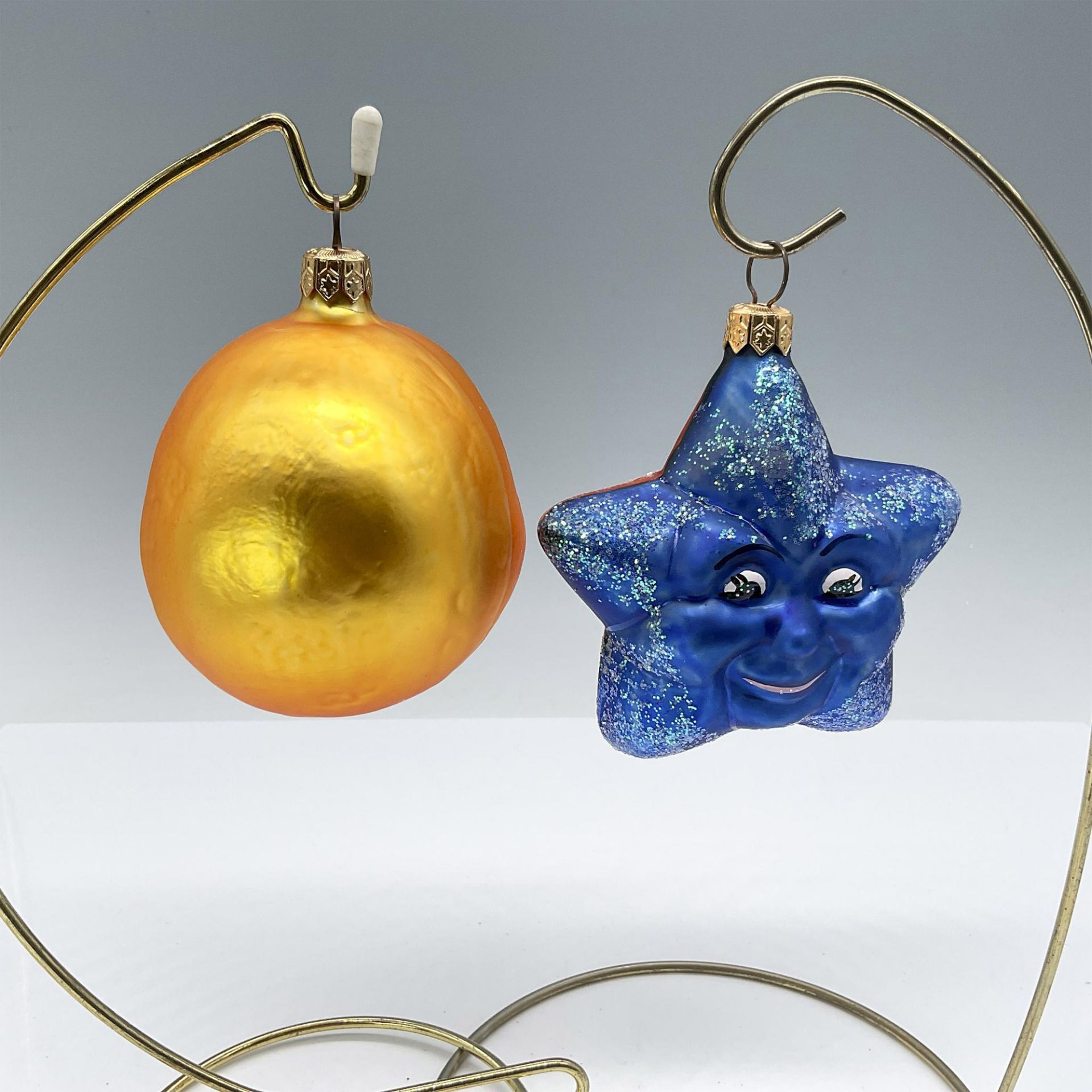 2pc Christopher Radko Ornaments Celestial Sun and Star - Image 2 of 3