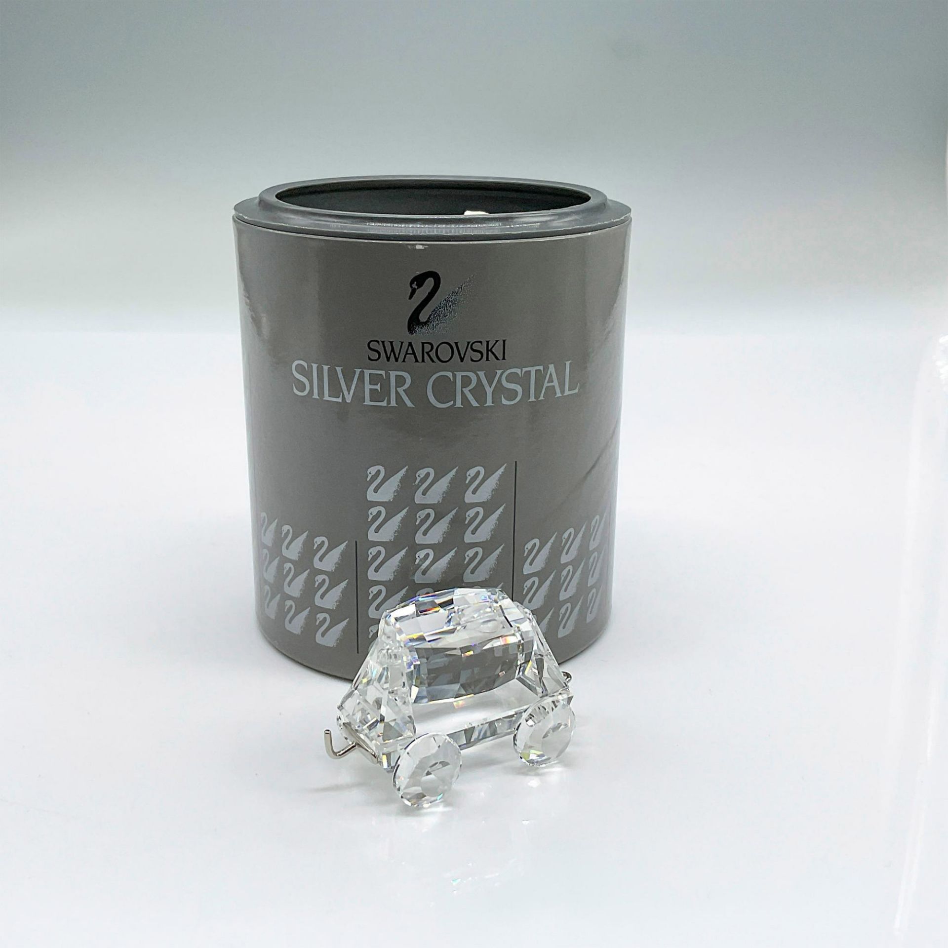 Swarovski Silver Crystal Figurine, Tipping Wagon Train Car - Bild 4 aus 4