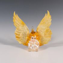 Radko Style Glass Winged Angel Christmas Ornament