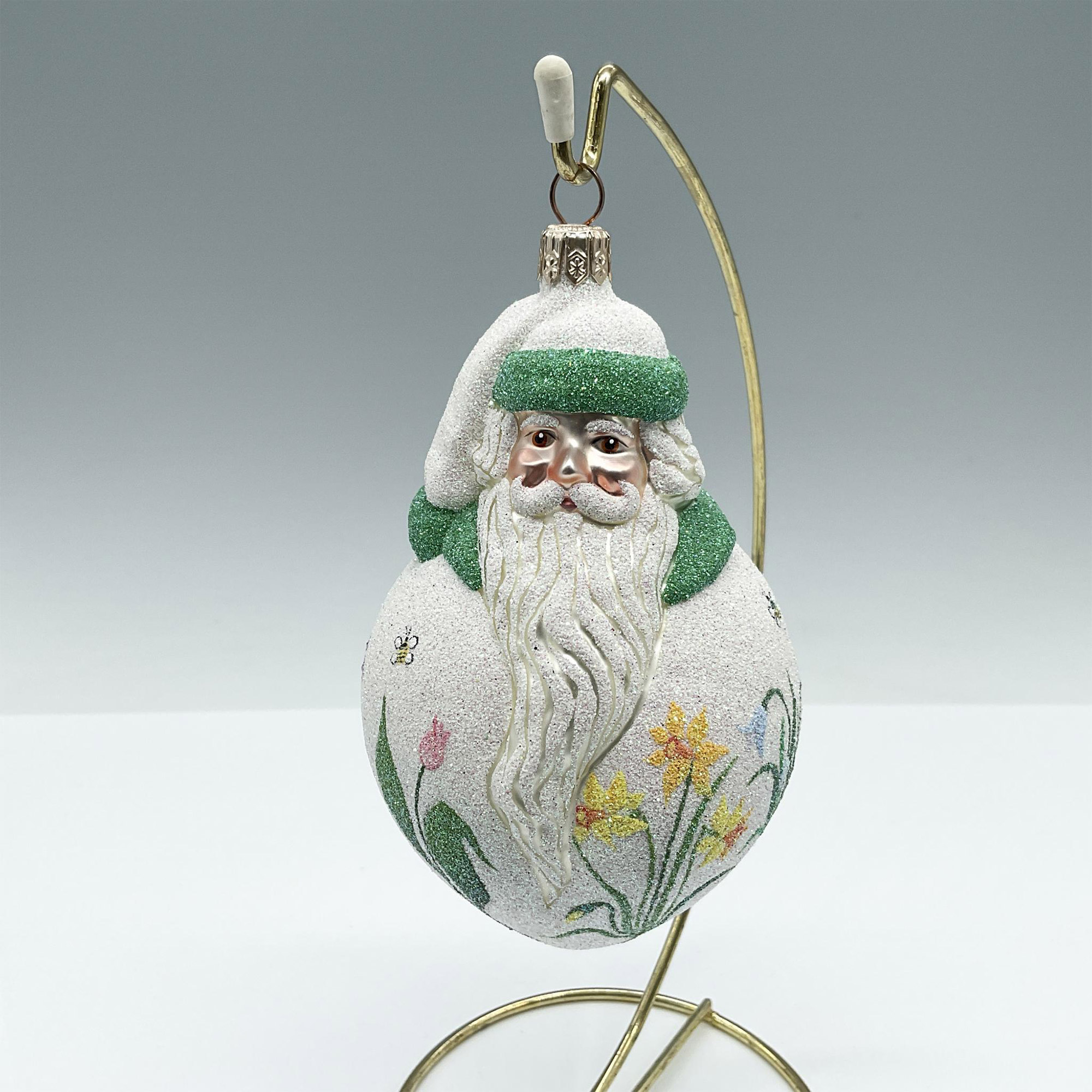 Patricia Breen Santa Poeticus Ornament Day Flowers Pearl