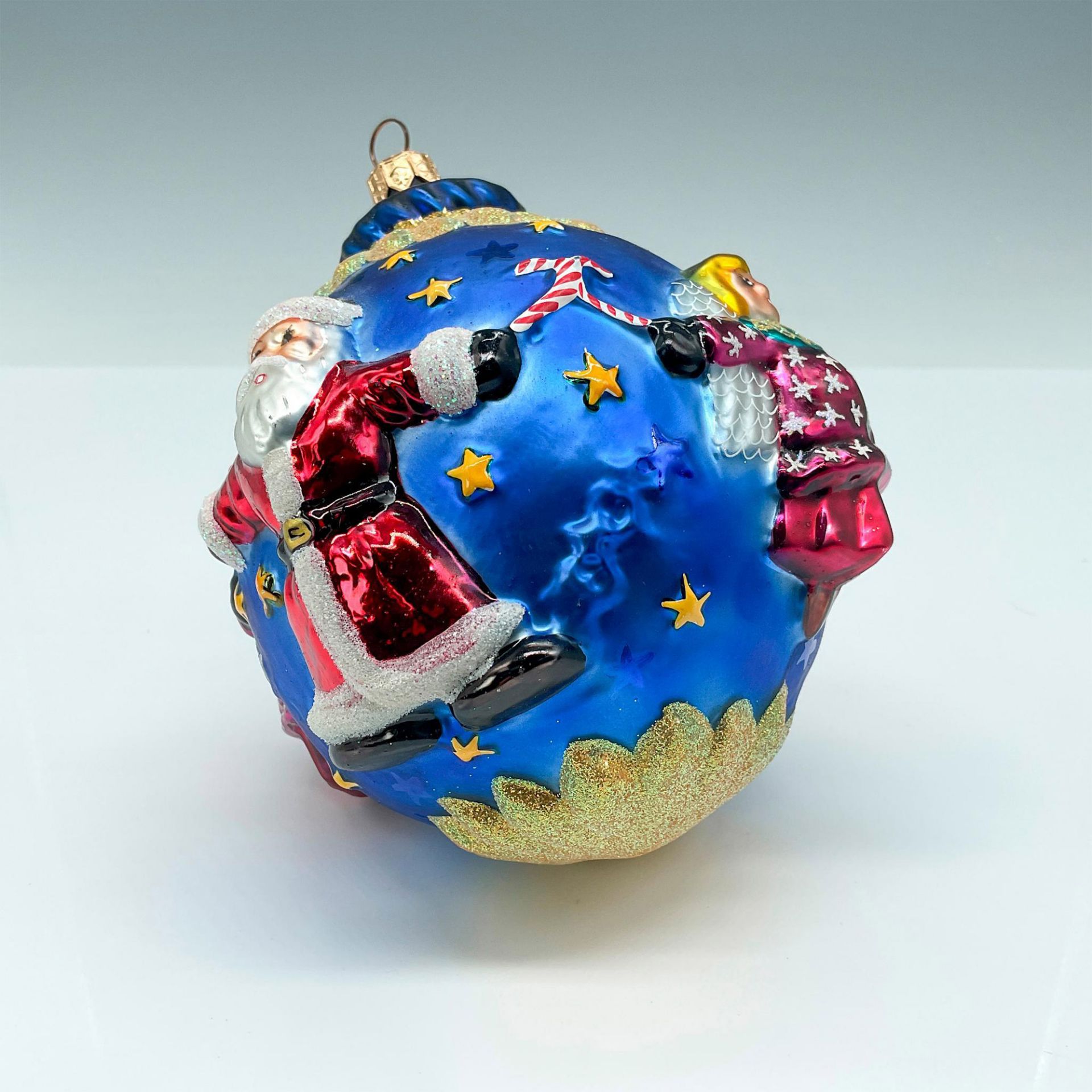 Christopher Radko Globe Ornament, Santa and Angel - Image 3 of 3