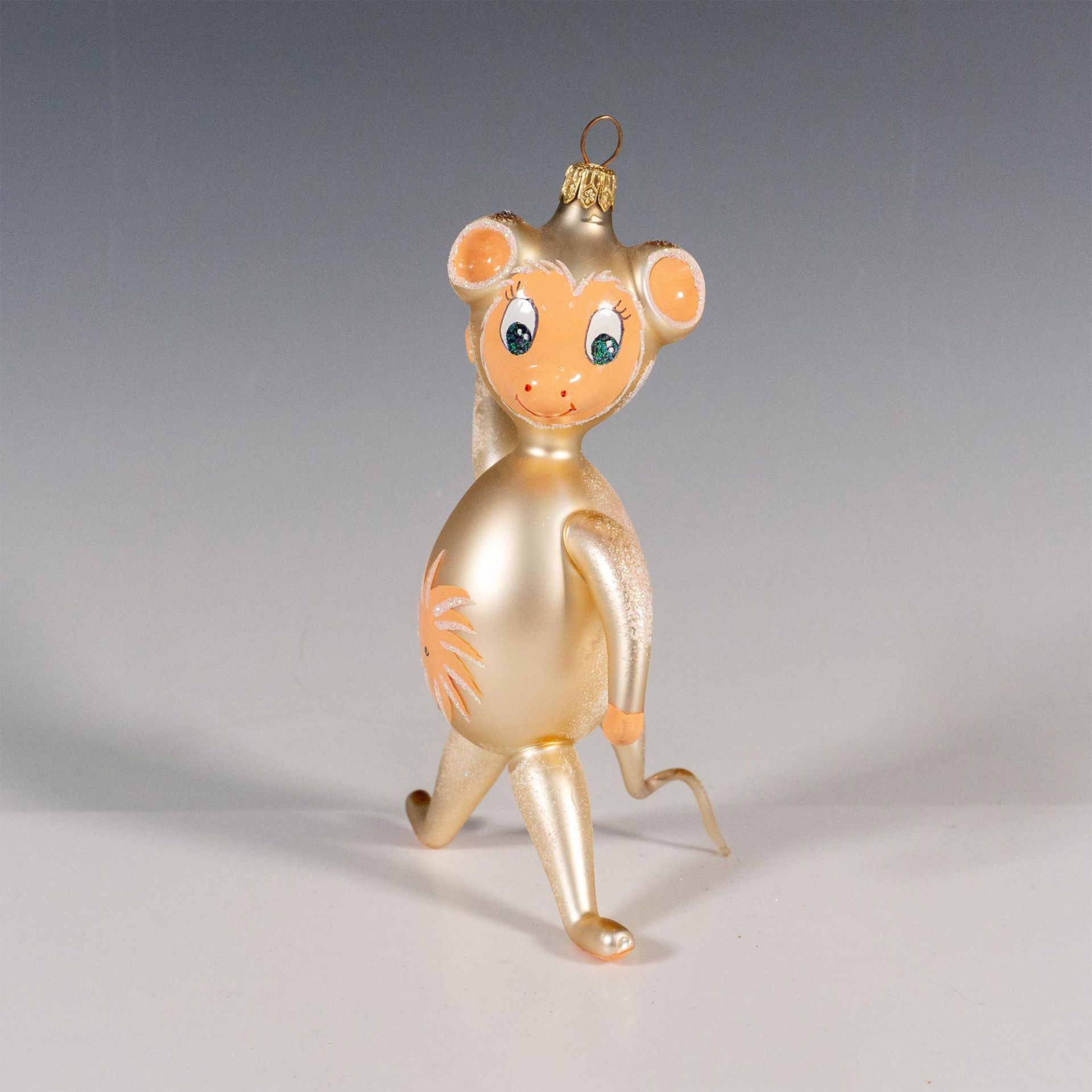 Vintage Glass Christmas Ornament, Monkey - Bild 3 aus 3
