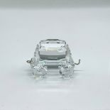 Swarovski Silver Crystal Figurine, Tipping Wagon Train Car