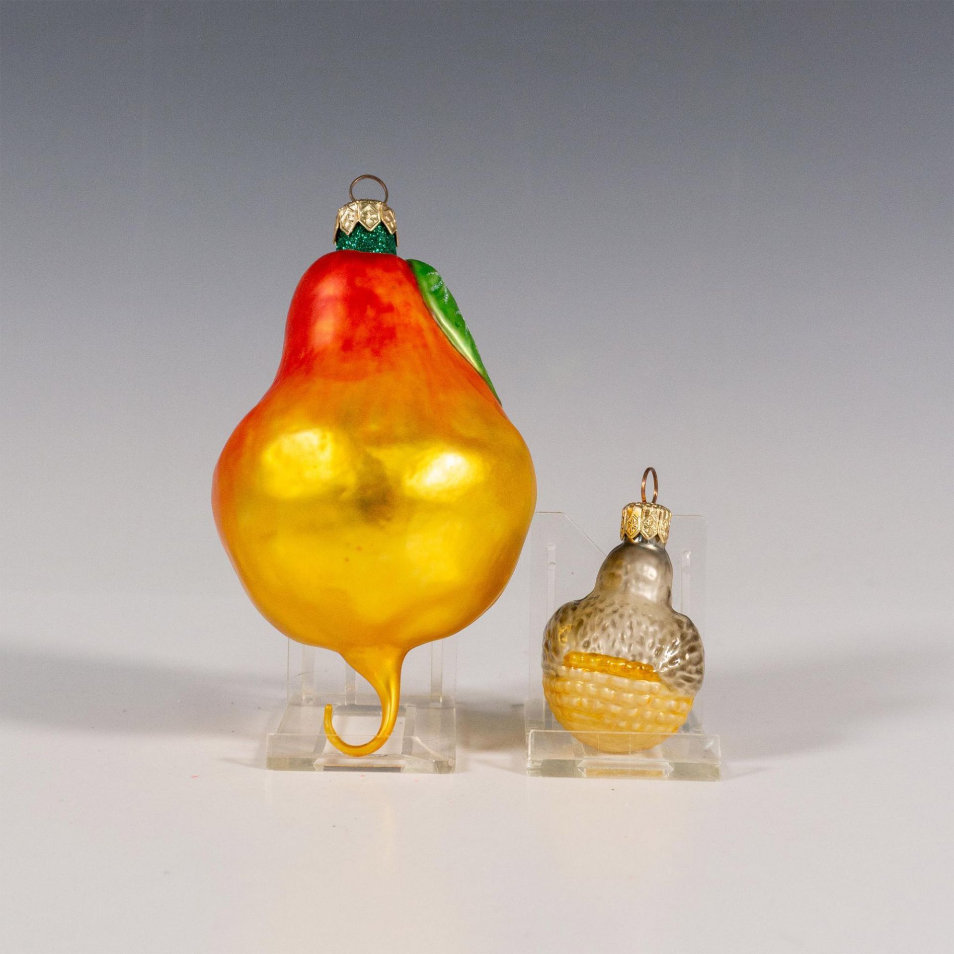 2pc Patricia Breen Ornaments, Partridge in a Pear Tree - Bild 2 aus 2