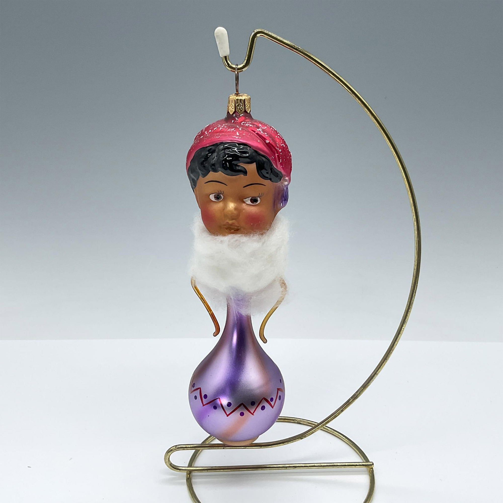 Hand Blown Glass Christmas Ornament, Genie