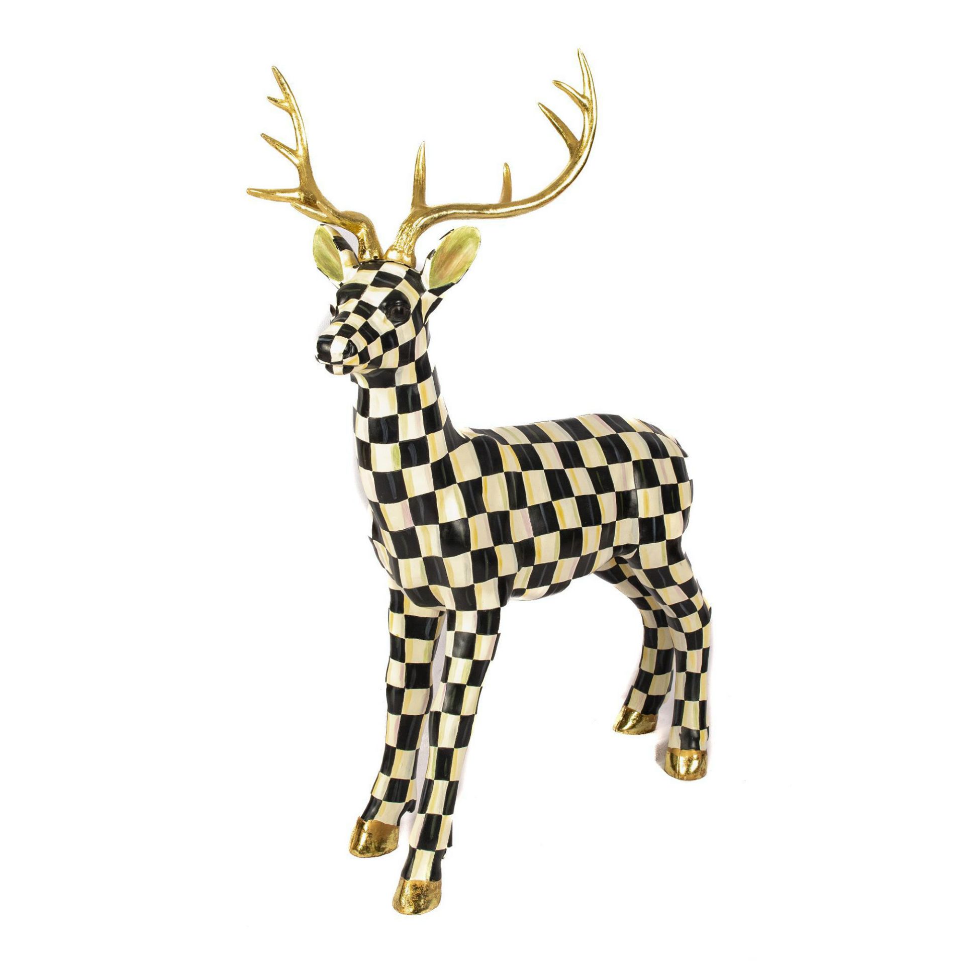 Mackenzie Childs Resin Statue, Standing Reindeer - Image 2 of 6